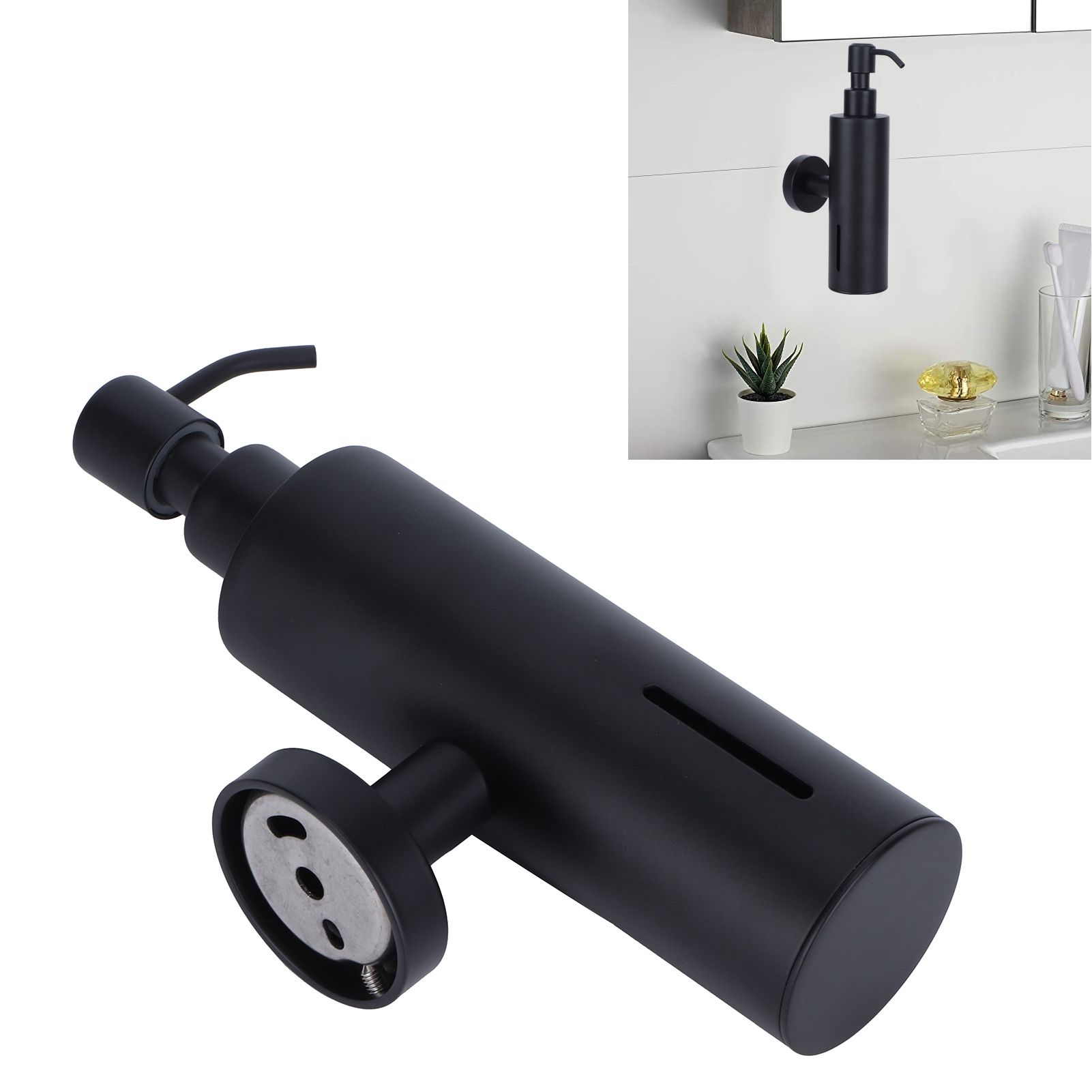 200ml Round Soap Dispenser Wall‑Mounted Shampoo Shower Gel Container Bathroom view 10