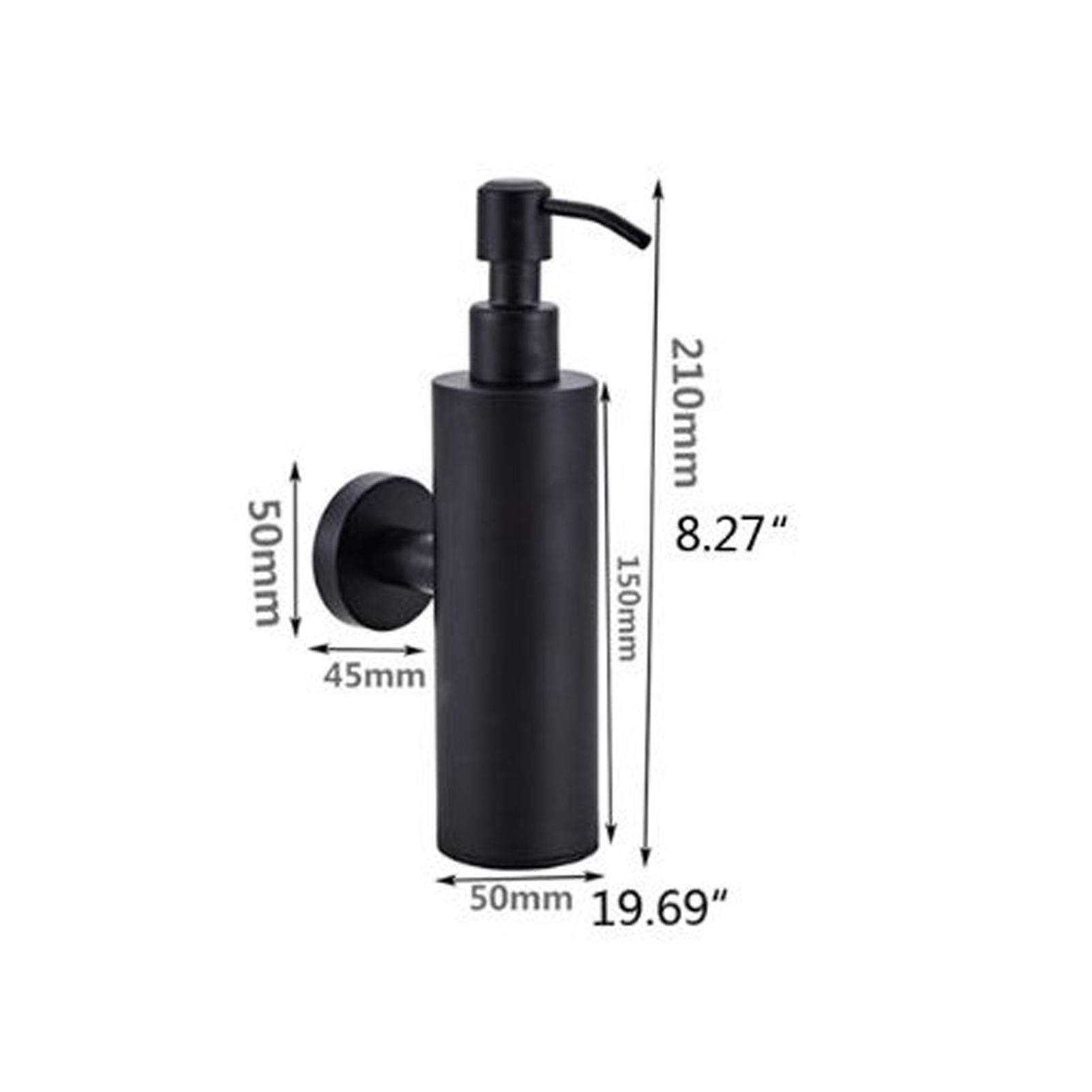 200ml Round Soap Dispenser Wall‑Mounted Shampoo Shower Gel Container Bathroom view 14