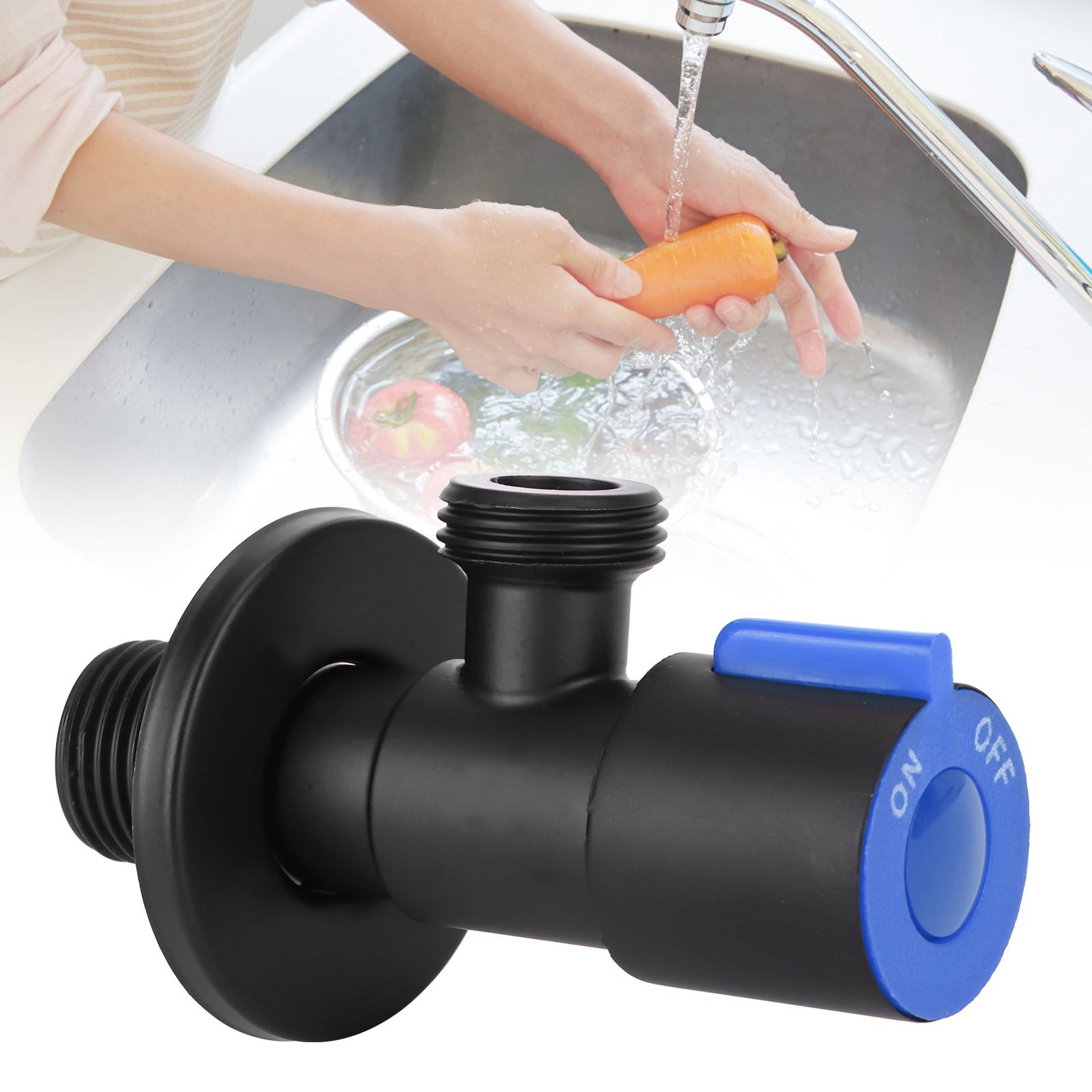 G1/2 Thread Angle Valve Stainless Steel Water Stop Valve for Bathroom Toilet view 11