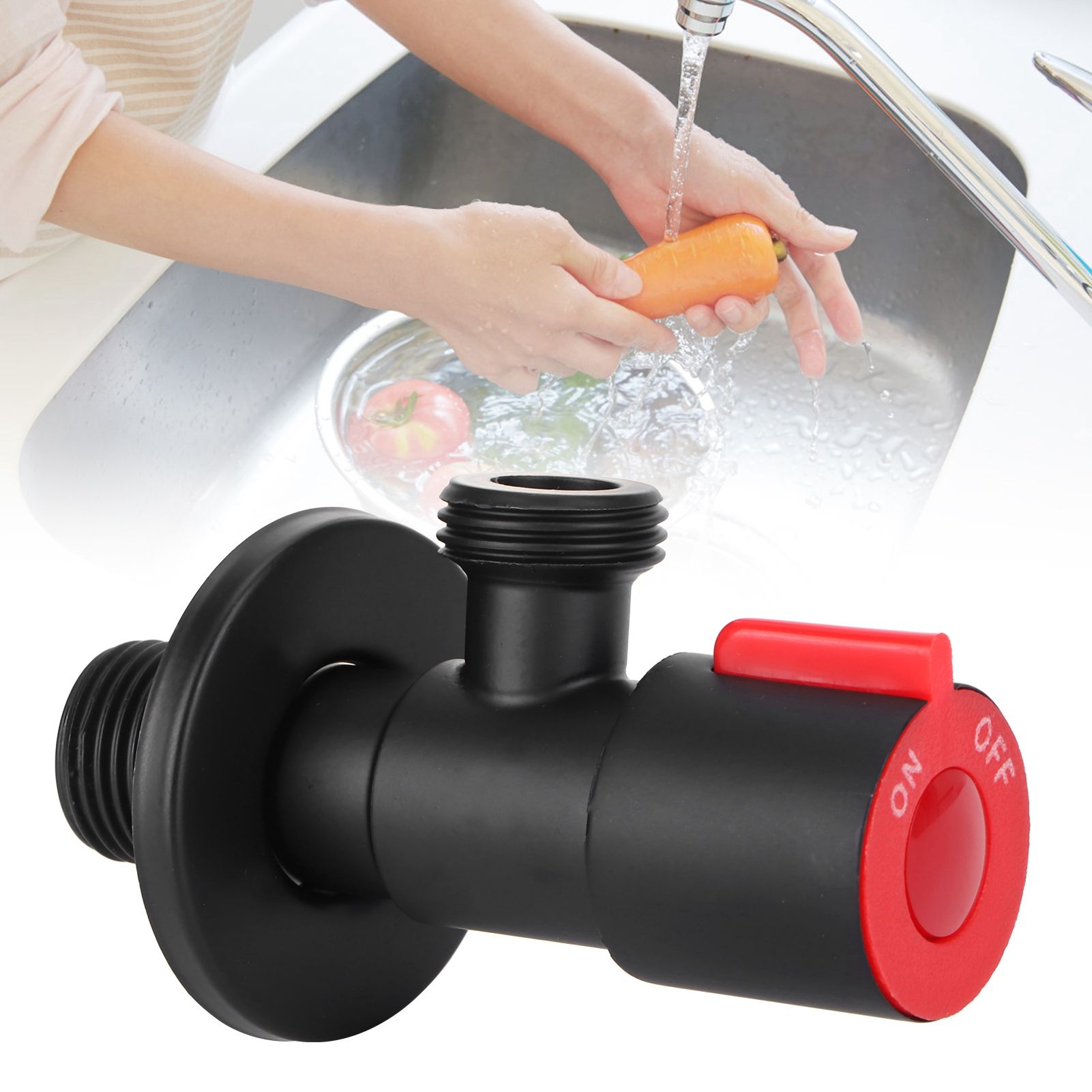 G1/2 Thread Angle Valve Stainless Steel Water Stop Valve for Bathroom Toilet view 11