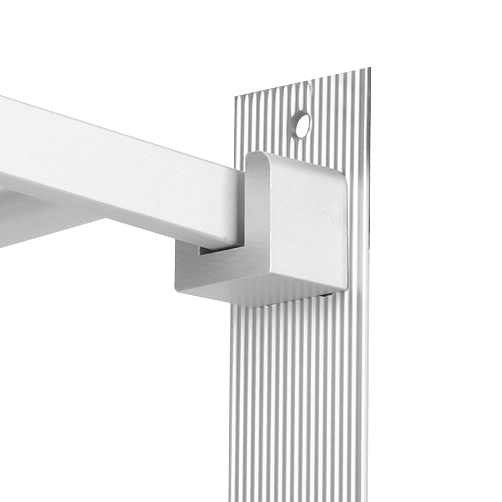40cm Shower Shelf Foldable Aluminum Bathroom Towel Coat Rack with 5 Hooks Silver view 14