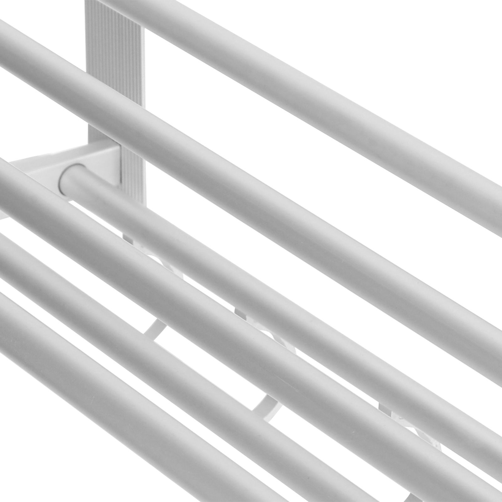 40cm Shower Shelf Foldable Aluminum Bathroom Towel Coat Rack with 5 Hooks Silver view 15