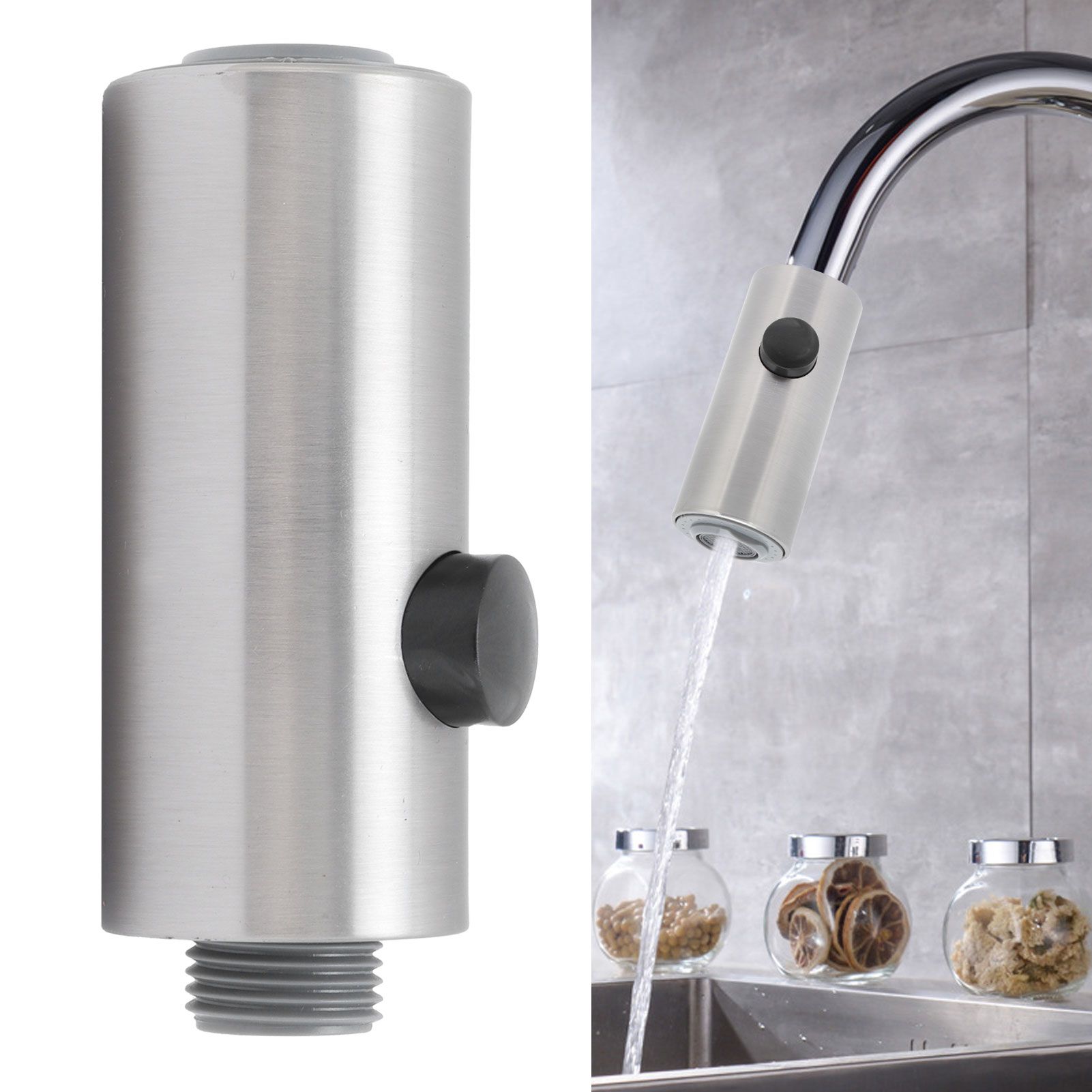 G1/2 Kitchen Sink Faucet Tap PullOut Spray Head Replacement Faucet Shower view 11