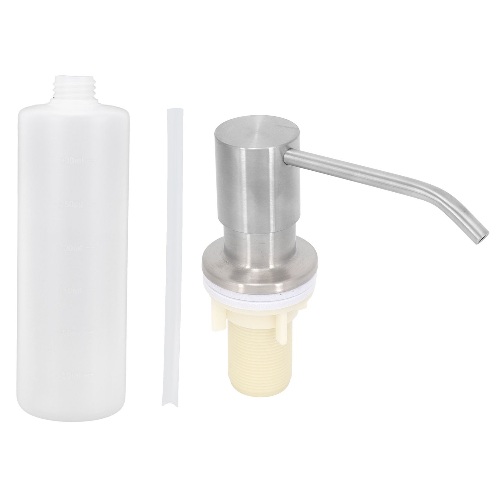 Kitchen Sink Soap Dispenser Brushed Refillable Reusable Lotion Pump Bottle view 4