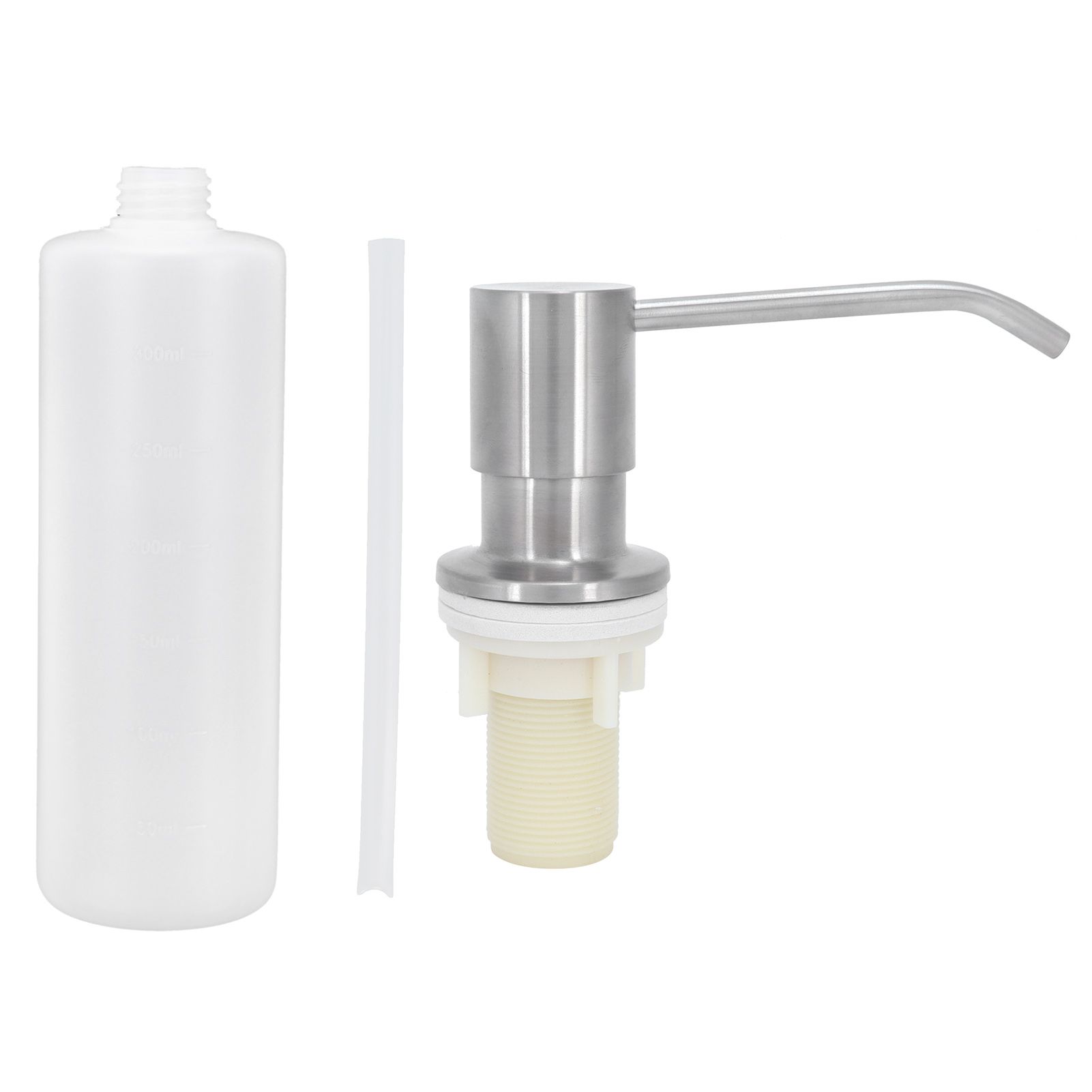 Kitchen Sink Soap Dispenser Brushed Refillable Reusable Lotion Pump Bottle view 7