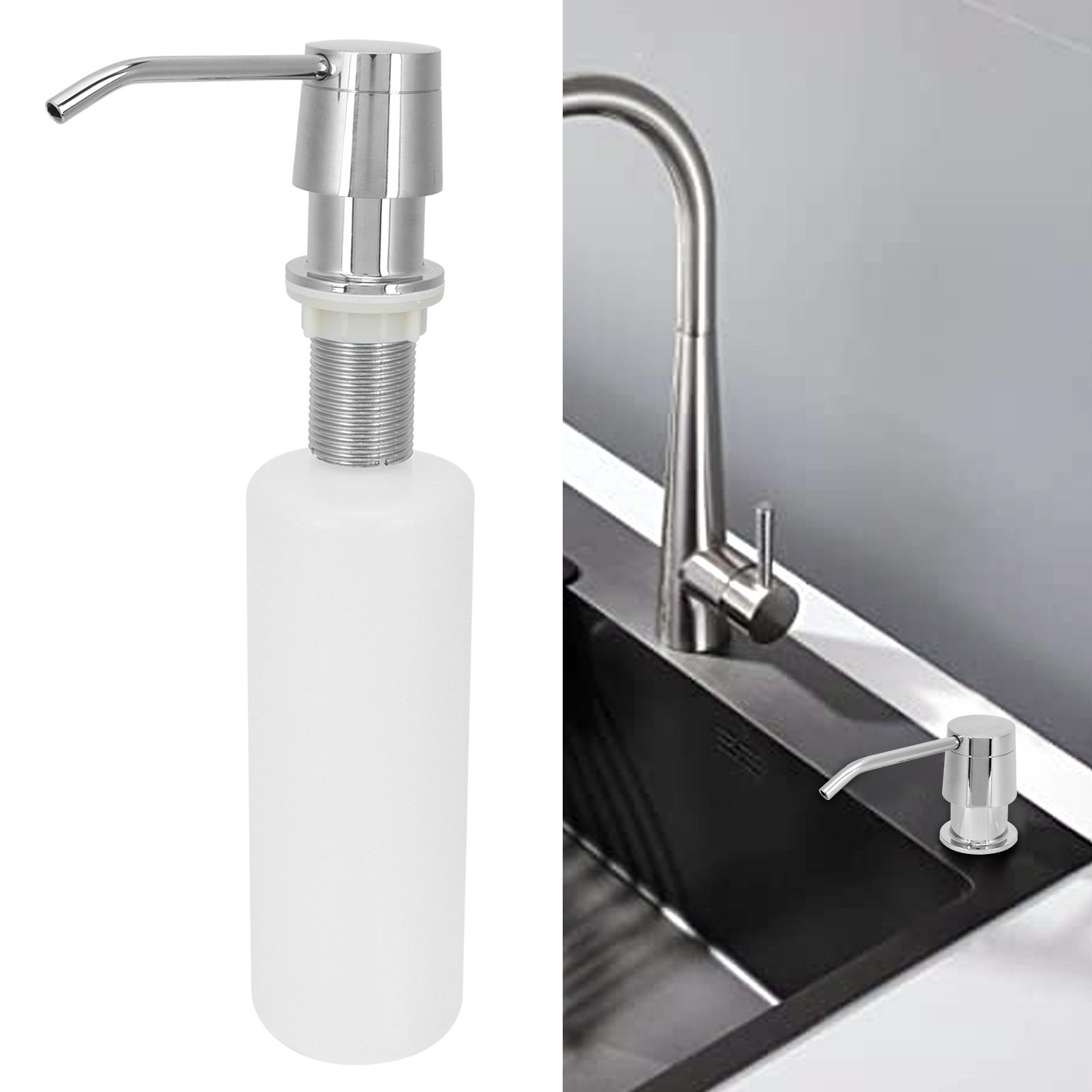 Sink Soap Dispenser 350ml Pump Soap Lotion Container Organizer Bathroom Accessory view 11