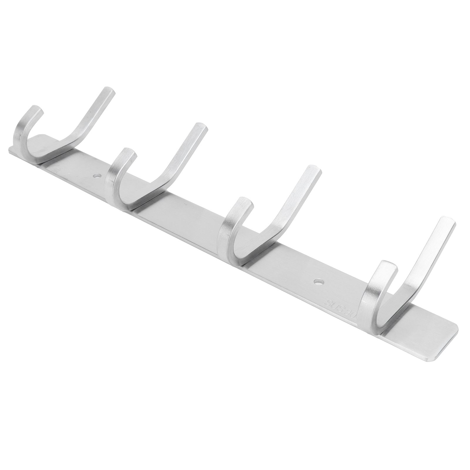 Stainless Steel Hook Wall Mounted Brushed Simple Style 4‑Hook Wall Hanger for view 2
