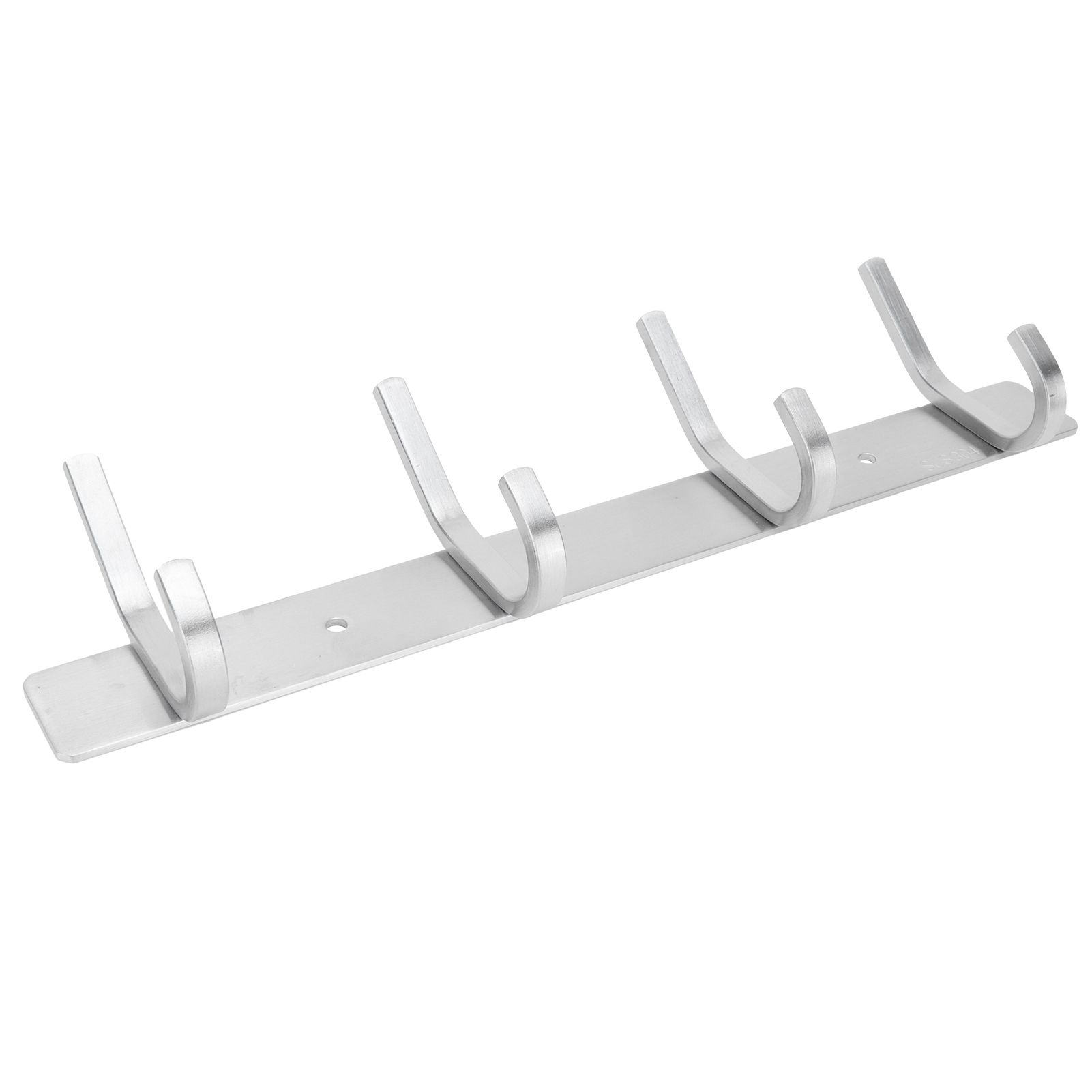 Stainless Steel Hook Wall Mounted Brushed Simple Style 4‑Hook Wall Hanger for view 3