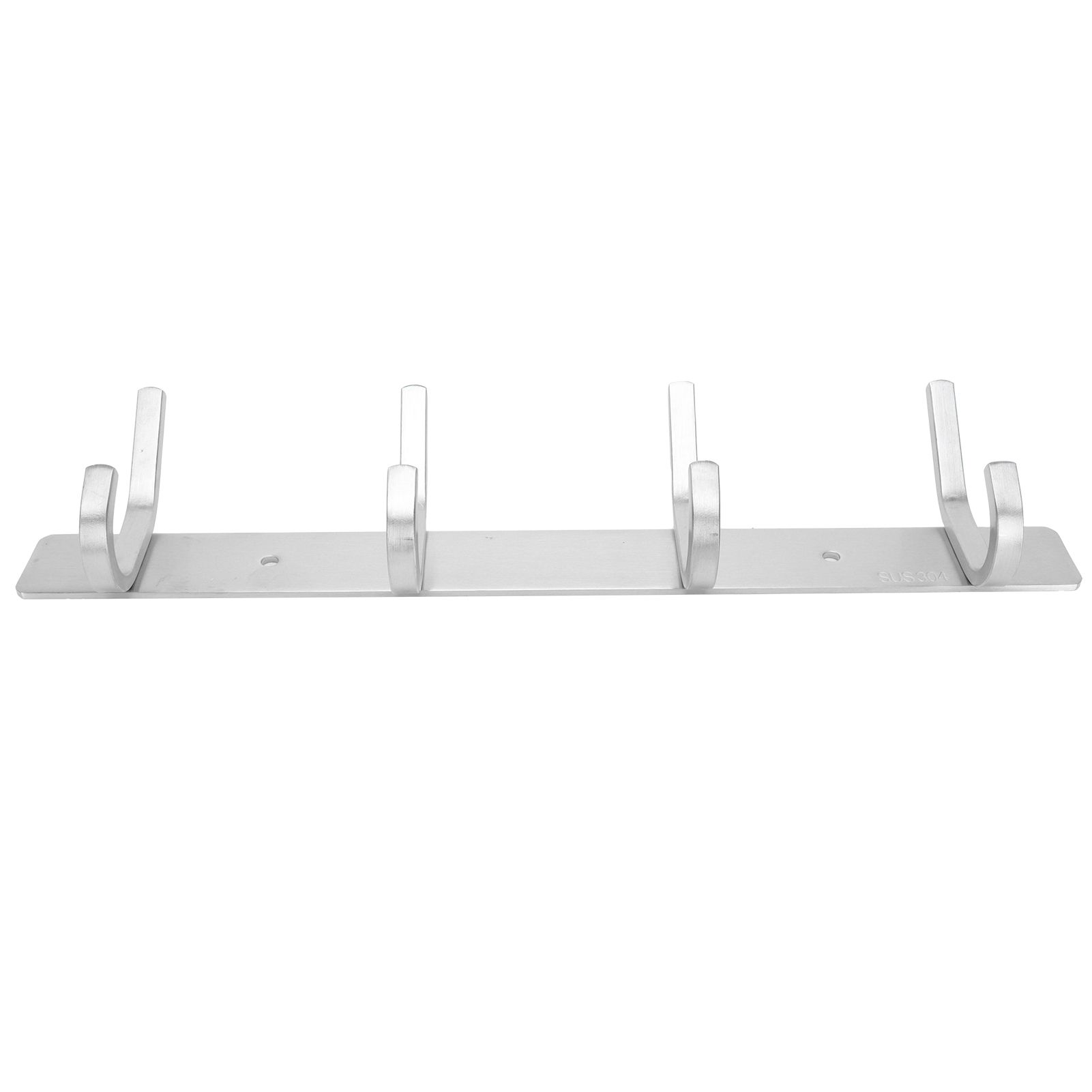 Stainless Steel Hook Wall Mounted Brushed Simple Style 4‑Hook Wall Hanger for view 4