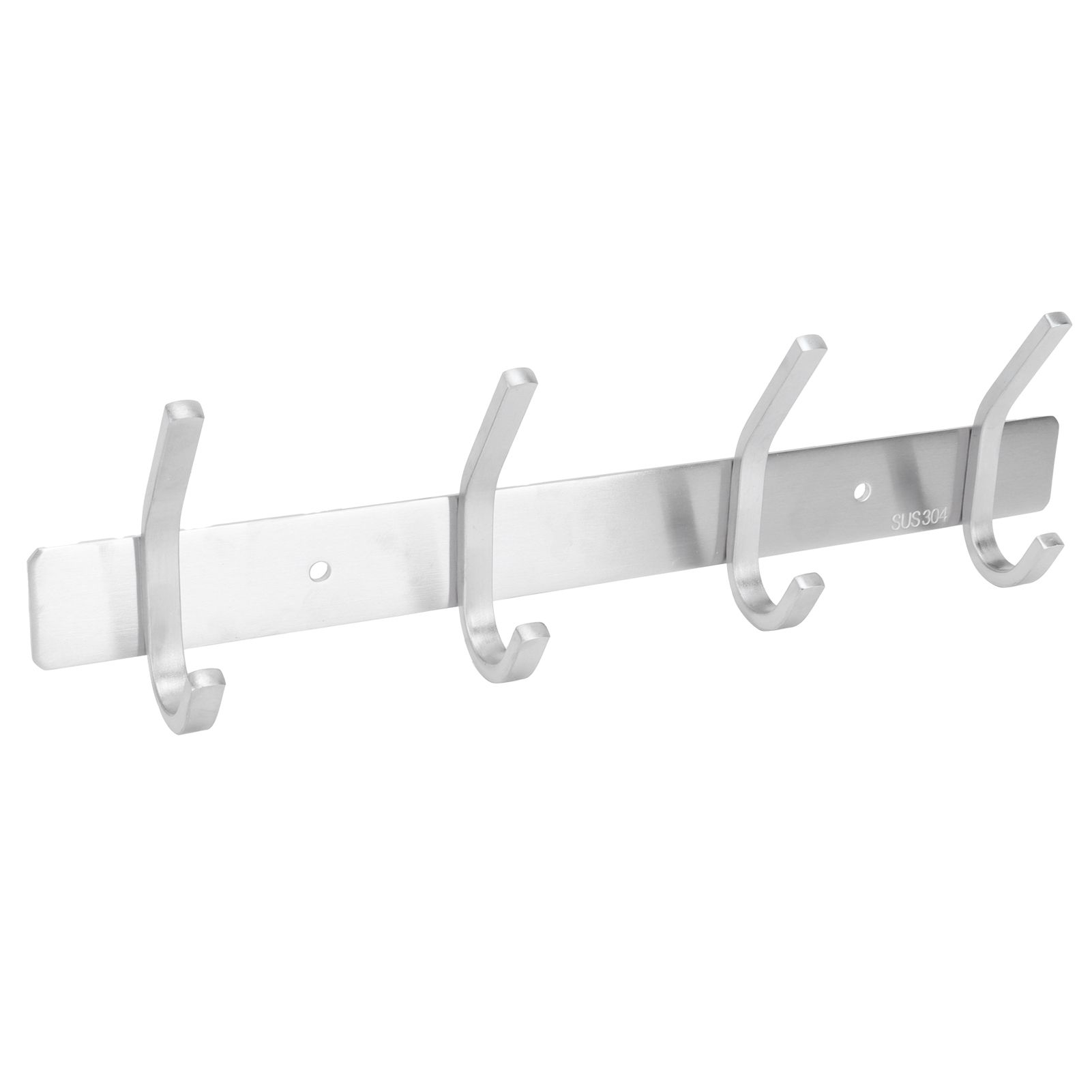 Stainless Steel Hook Wall Mounted Brushed Simple Style 4‑Hook Wall Hanger for view 7