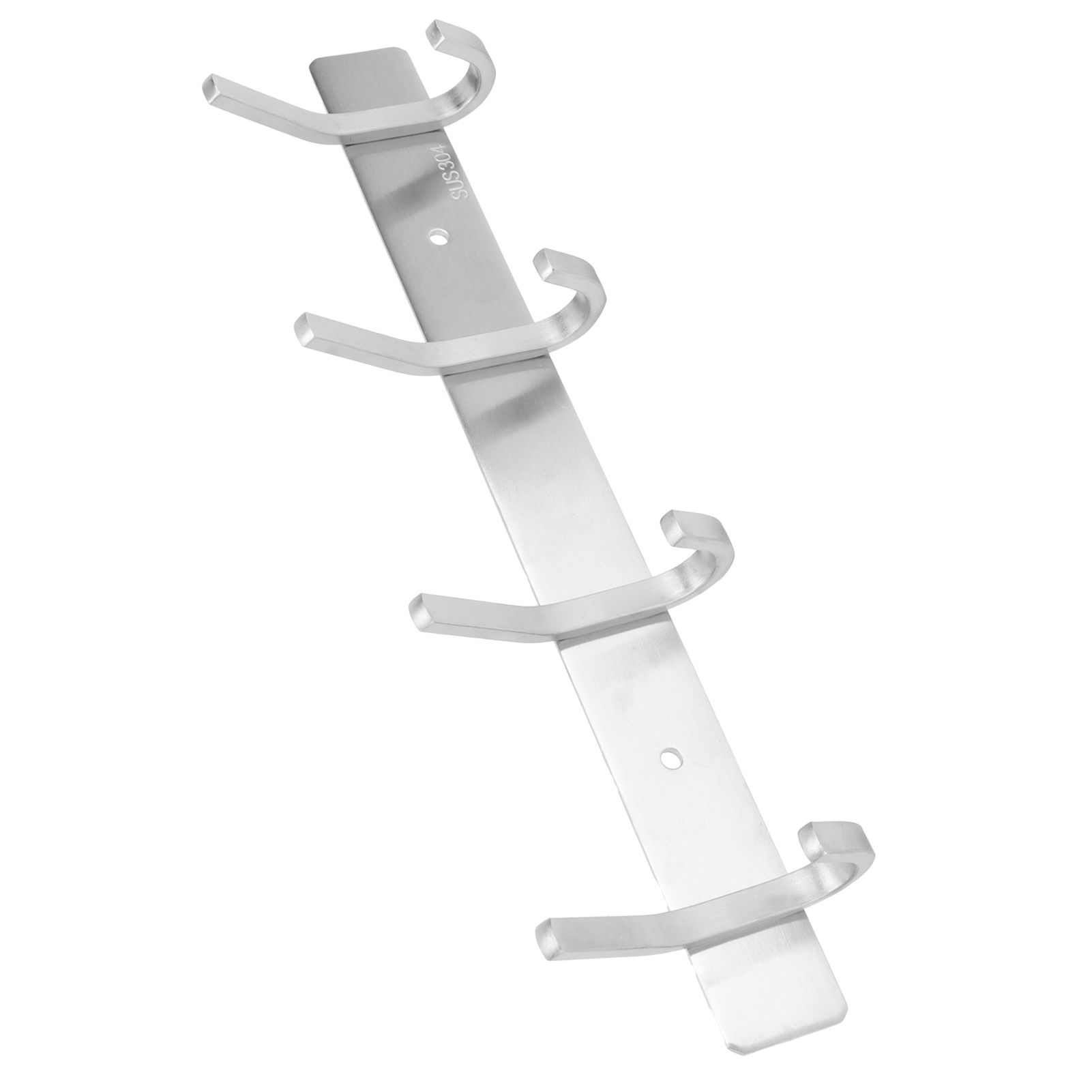 Stainless Steel Hook Wall Mounted Brushed Simple Style 4‑Hook Wall Hanger for view 8