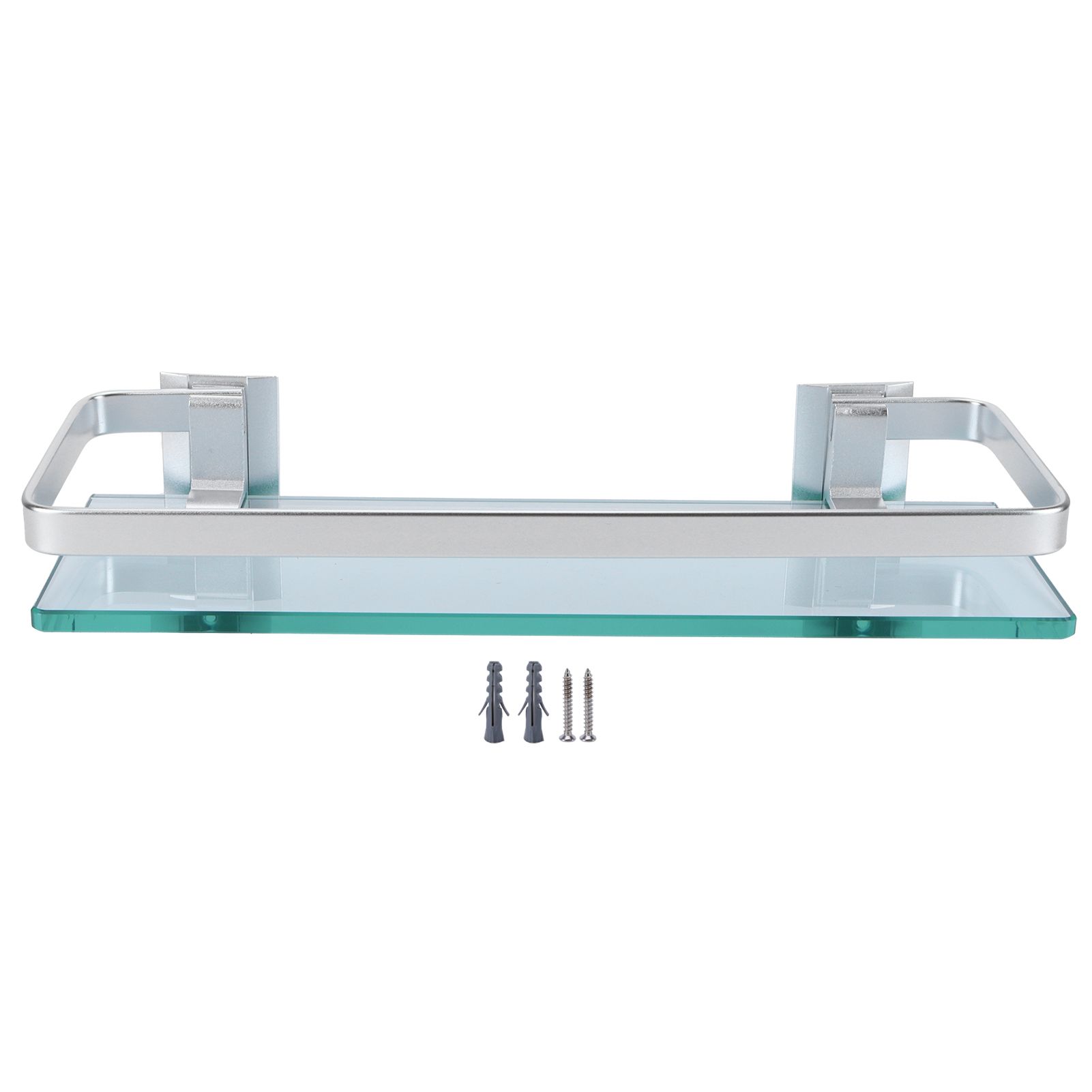 Space Aluminum Shelf Tempered Thickened Glass Bathroom Toilet Glass Storage — image 1