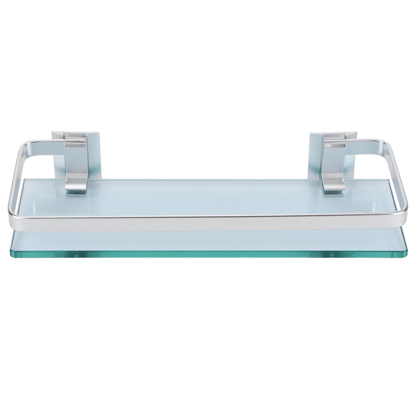 Space Aluminum Shelf Tempered Thickened Glass Bathroom Toilet Glass Storage view 2