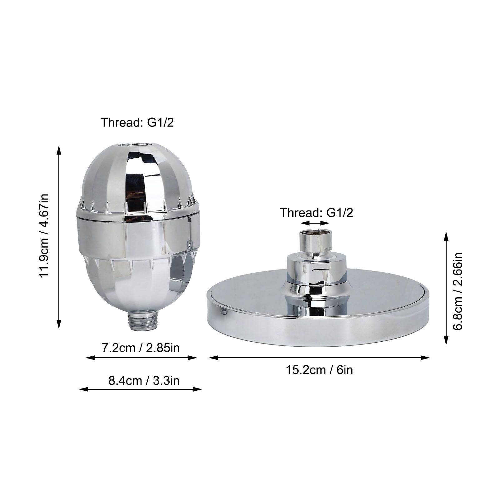 Shower Head with 15 Stage Filter Wall‑Mounted Shower Sprayer Bathroom Accessories view 14