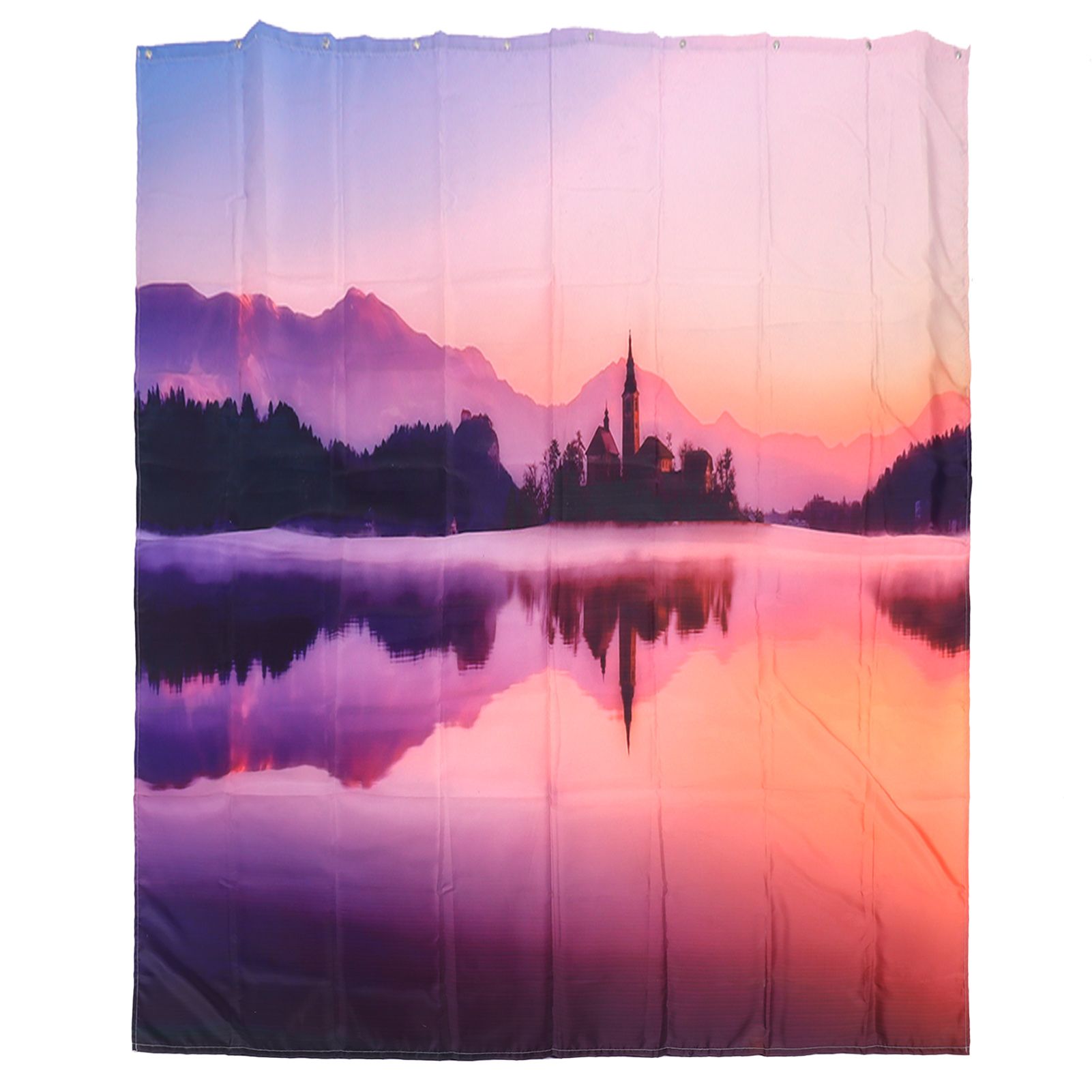 Bath Curtain Set with Rings Waterproof Thicken Bathroom Shower Curtain view 10