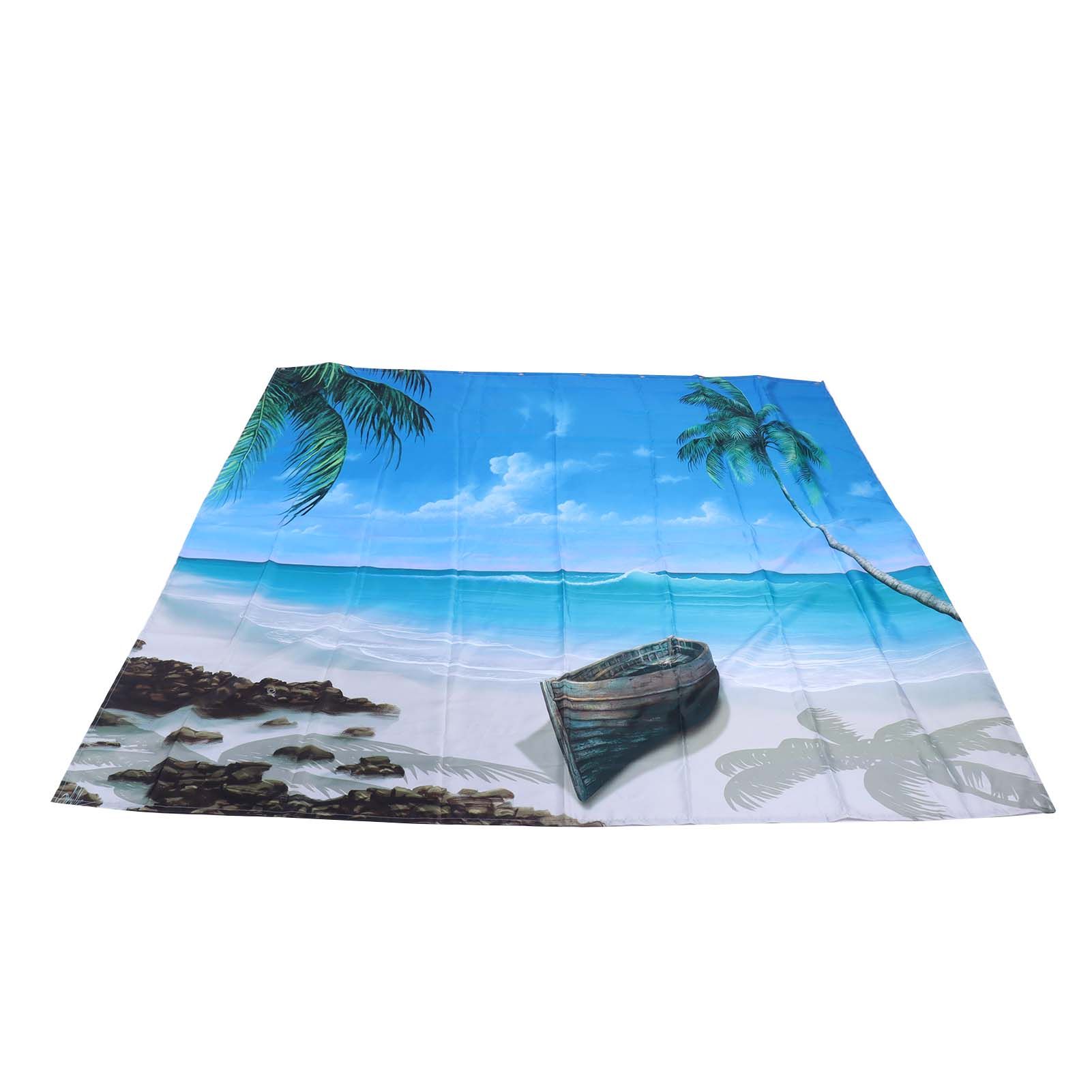 Shower Curtain Set with Hanging Rings No‑Punching Bath Curtain Bathroom view 6