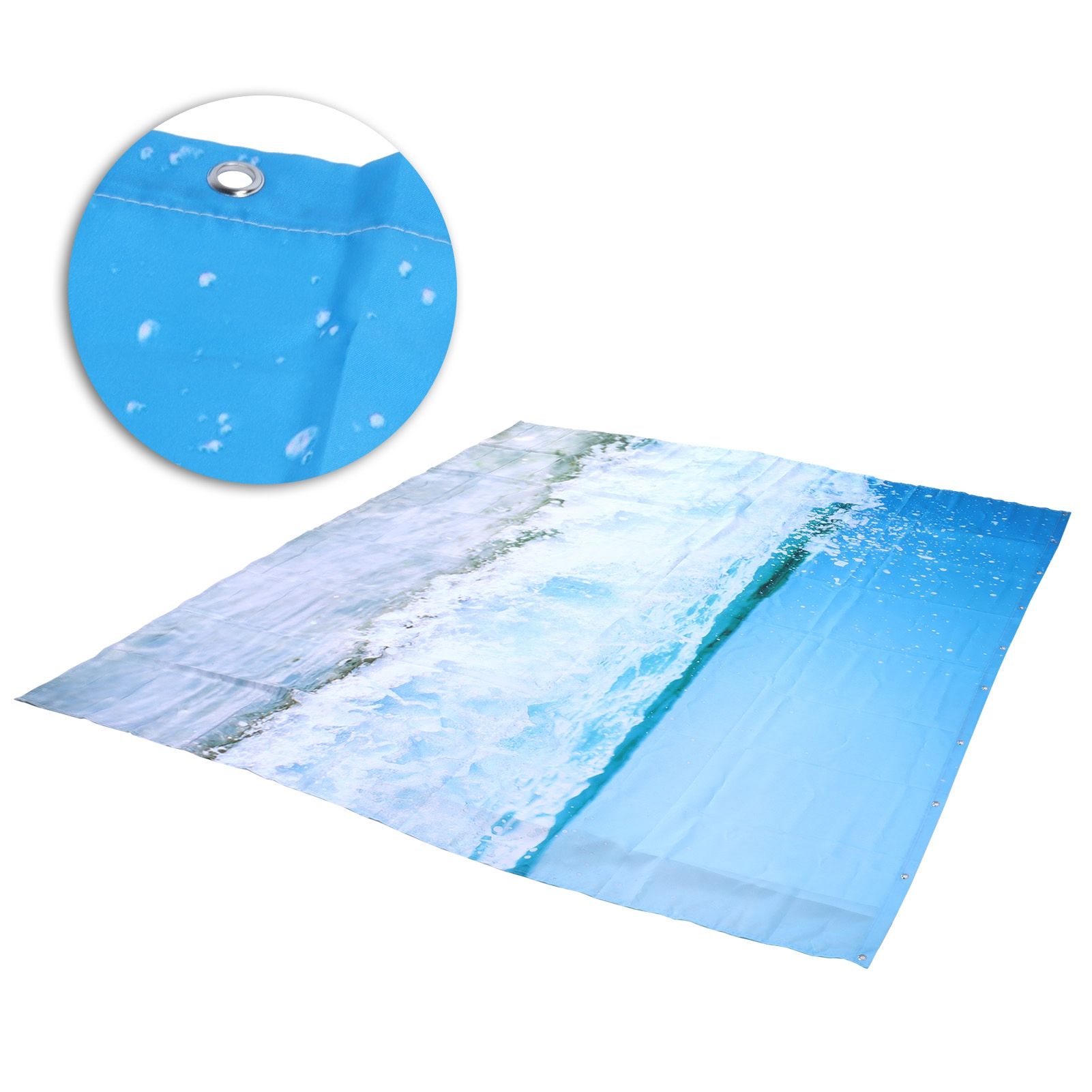 Free Punch Shower Curtain with Hook Waterproof Bath Curtain for Home Bathroom view 9