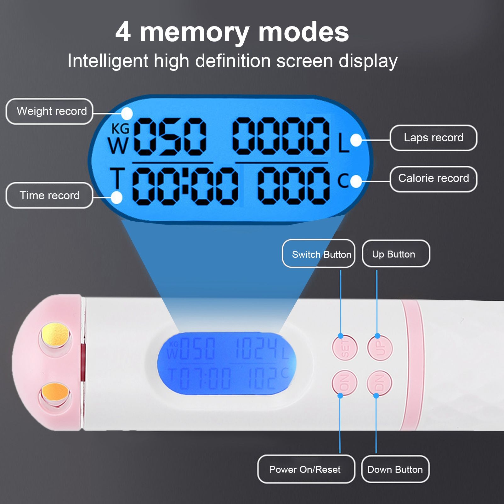 Skipping Rope Electronic Counting Jumping Rope Sports Exercise Fitness view 15