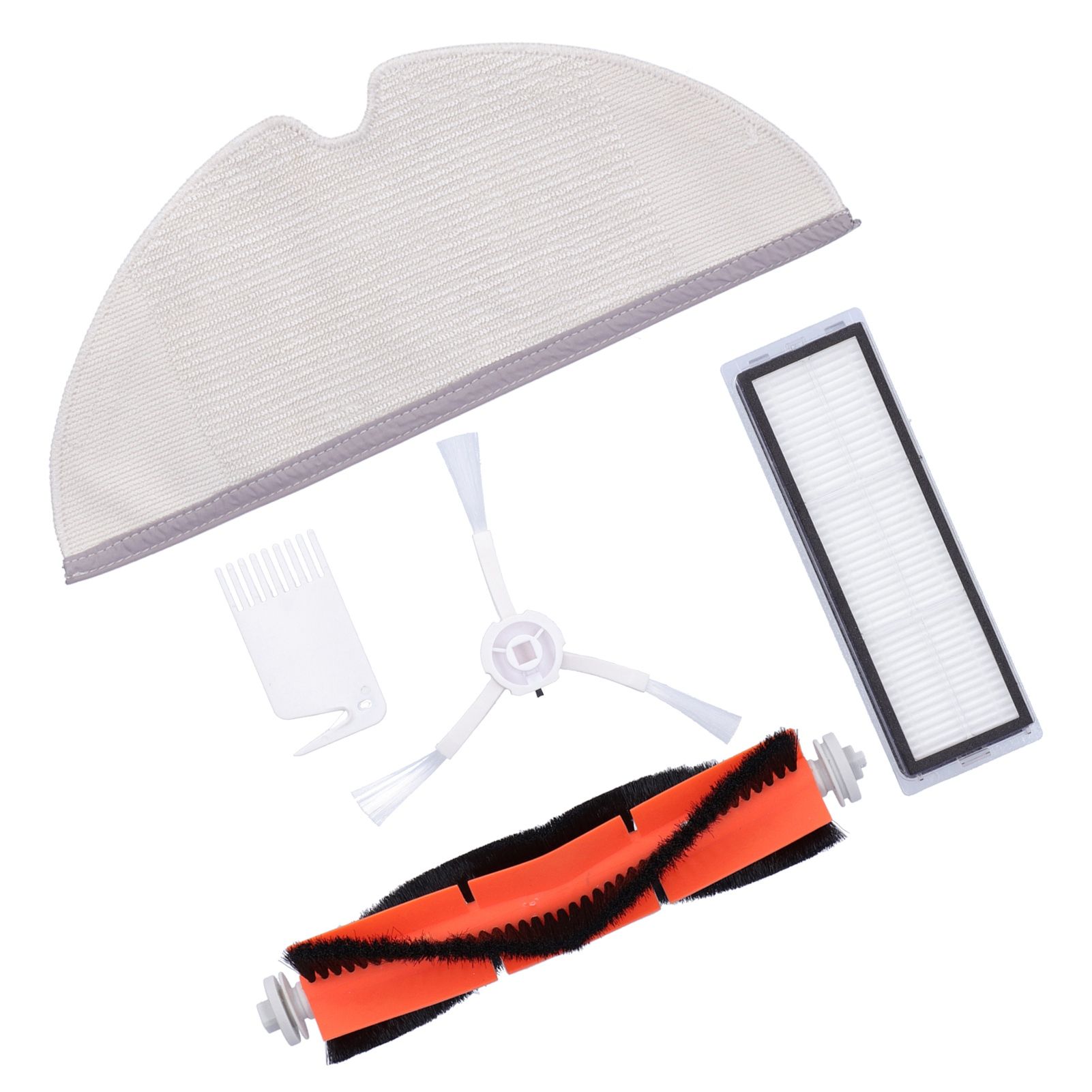 Main Brush Side Brush Filter Screen Cleaning Brush Mop Replacement Kit Fit for view 4