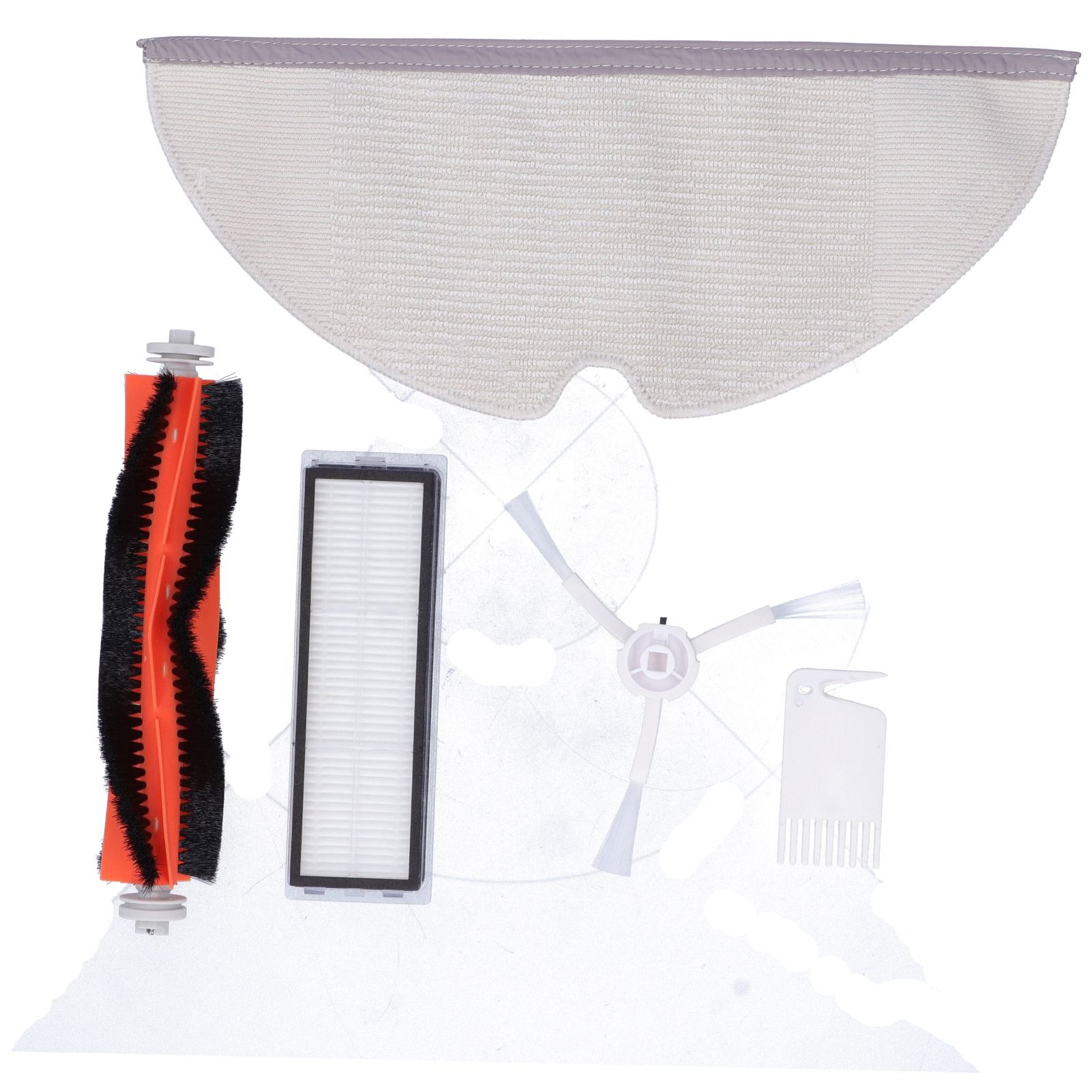Main Brush Side Brush Filter Screen Cleaning Brush Mop Replacement Kit Fit for view 7