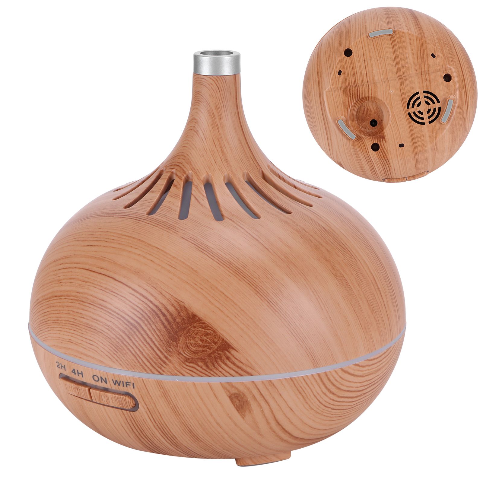400ml Aroma Diffuser WIFI Control Wood Grain Aromatherapy Humidifier Colorful view 2