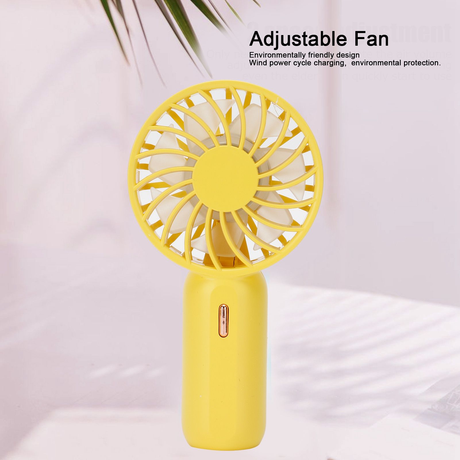 Mini Handheld Electric Fan with Adjustable Wind Speed Portable USB Fan for view 14