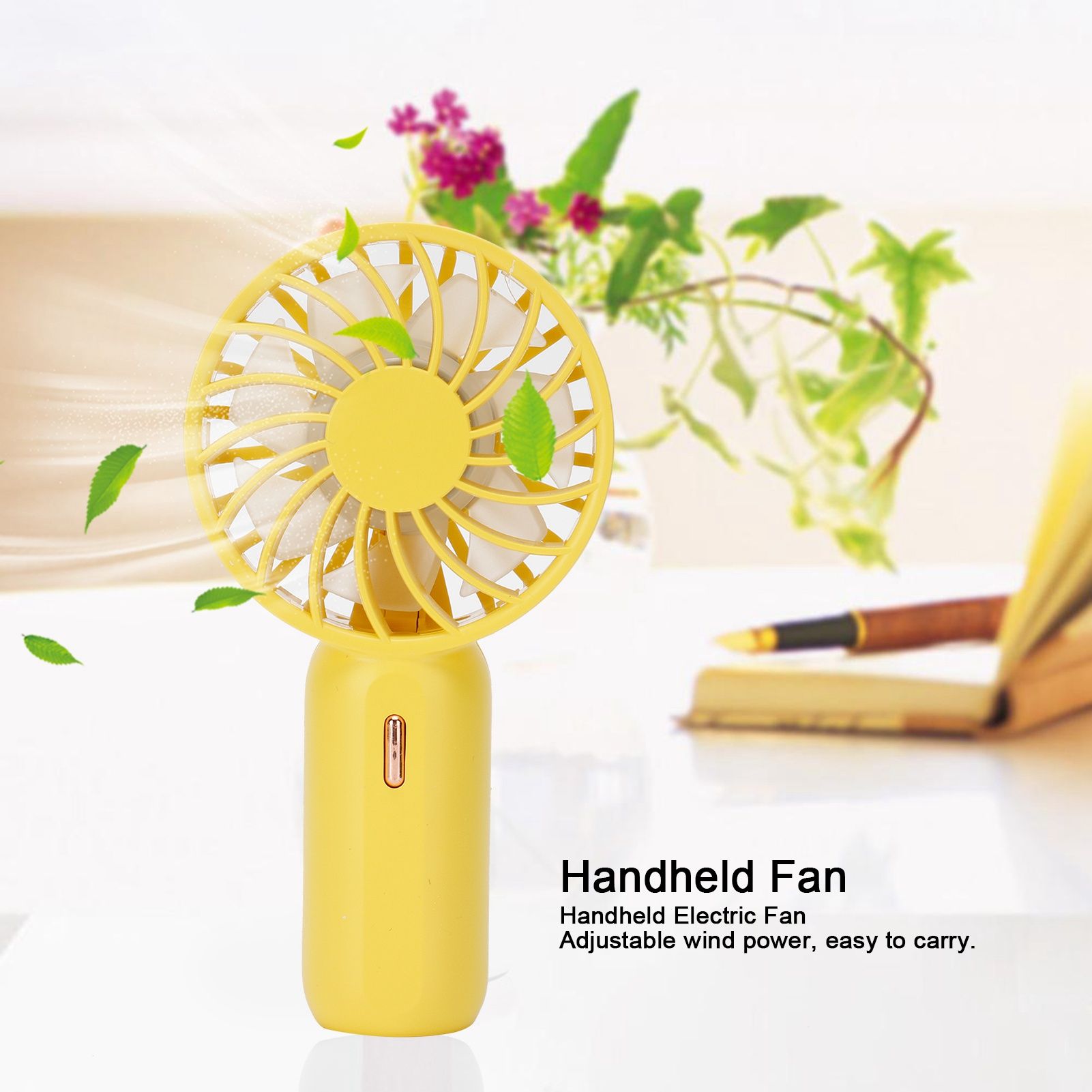 Mini Handheld Electric Fan with Adjustable Wind Speed Portable USB Fan for view 15