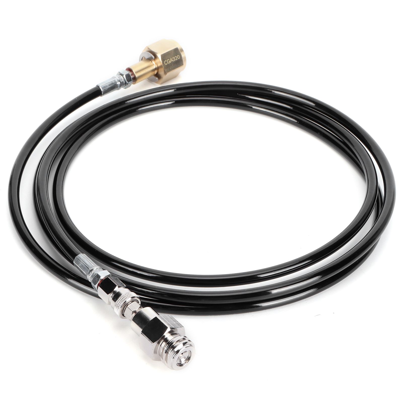 100in CGA320 CO2 Cylinder Refilling Soda Adapter Hose Kit Soda Accessories Black view 6