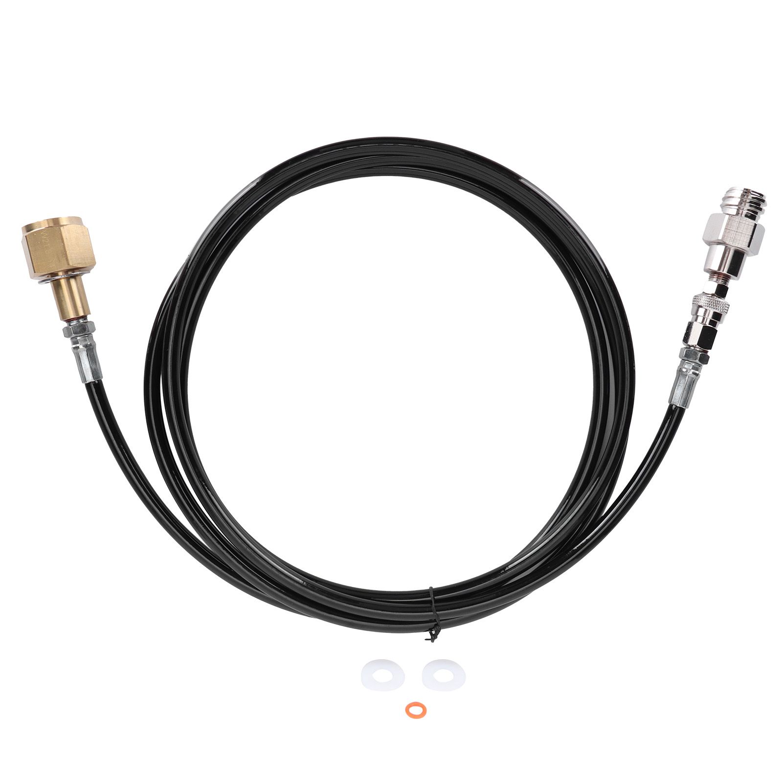 W21.8-14 Soda Hose Adapter Kit CO2 Cylinder Refilling Tube Accessories 100in Black — image 1