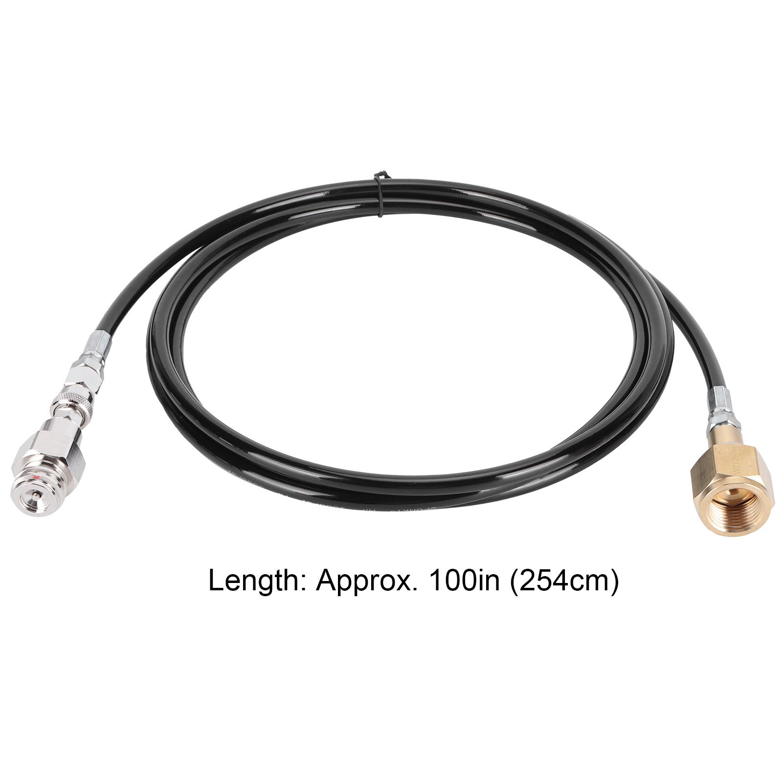 W21.8-14 Soda Hose Adapter Kit CO2 Cylinder Refilling Tube Accessories 100in Black view 15