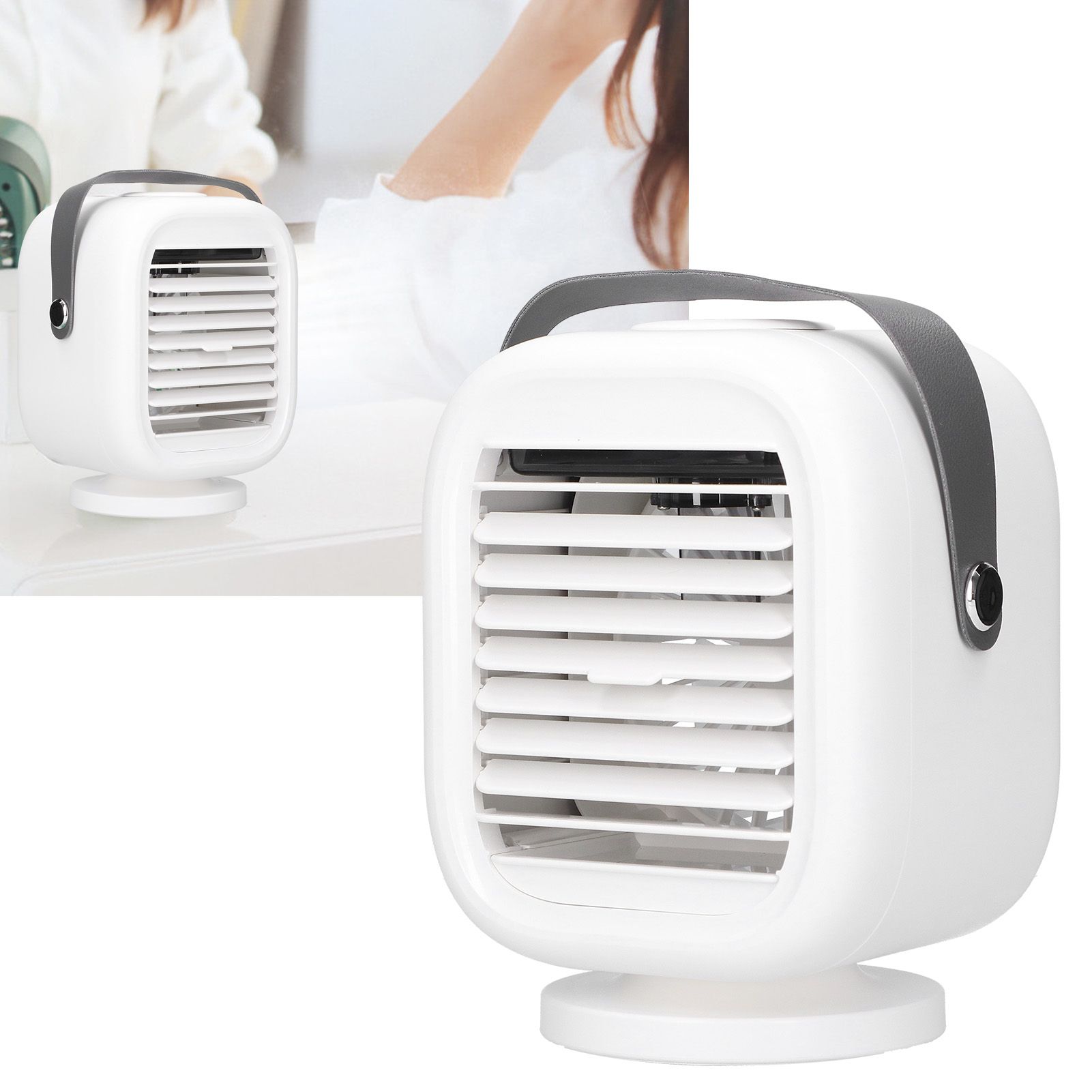 190ml Humidification Air Cooler USB Charging 120° Shaking Head Cooling Fan for view 10