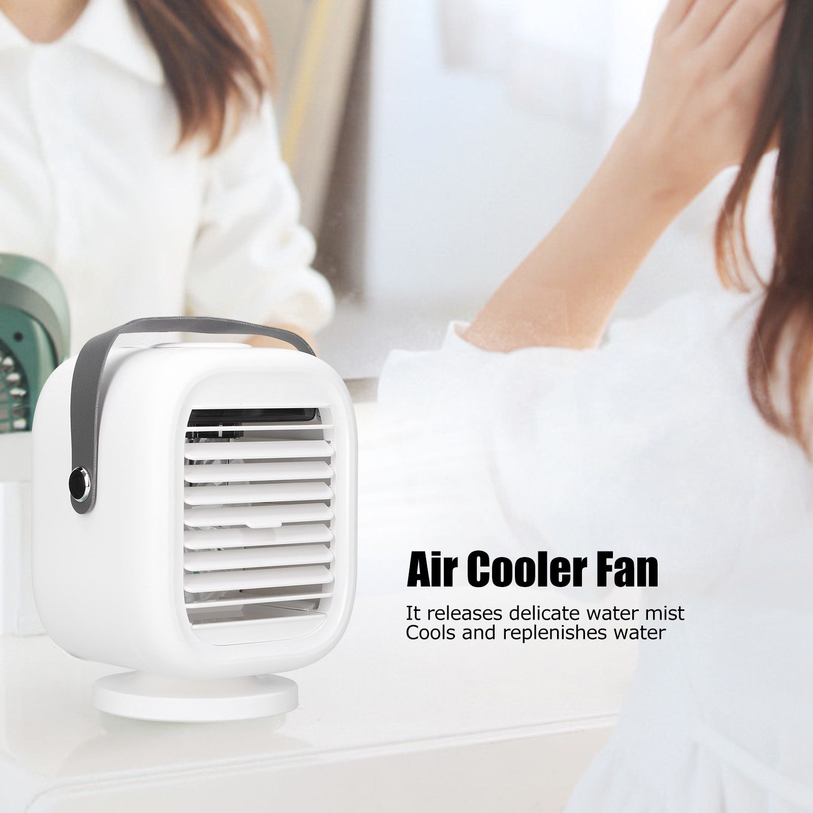 190ml Humidification Air Cooler USB Charging 120° Shaking Head Cooling Fan for view 13