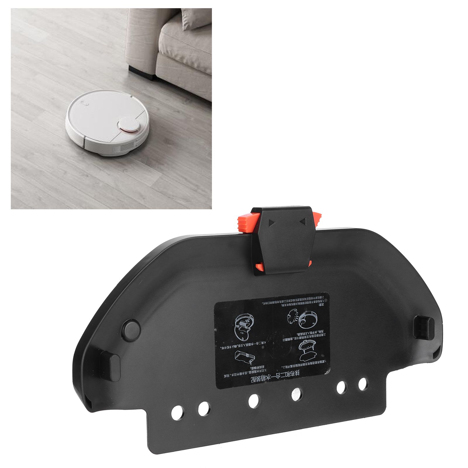 Sweeping Robot Mop Board Bracket Hanger Fit for Mijia STYTJ02YM / MVVC01-JG Black view 10
