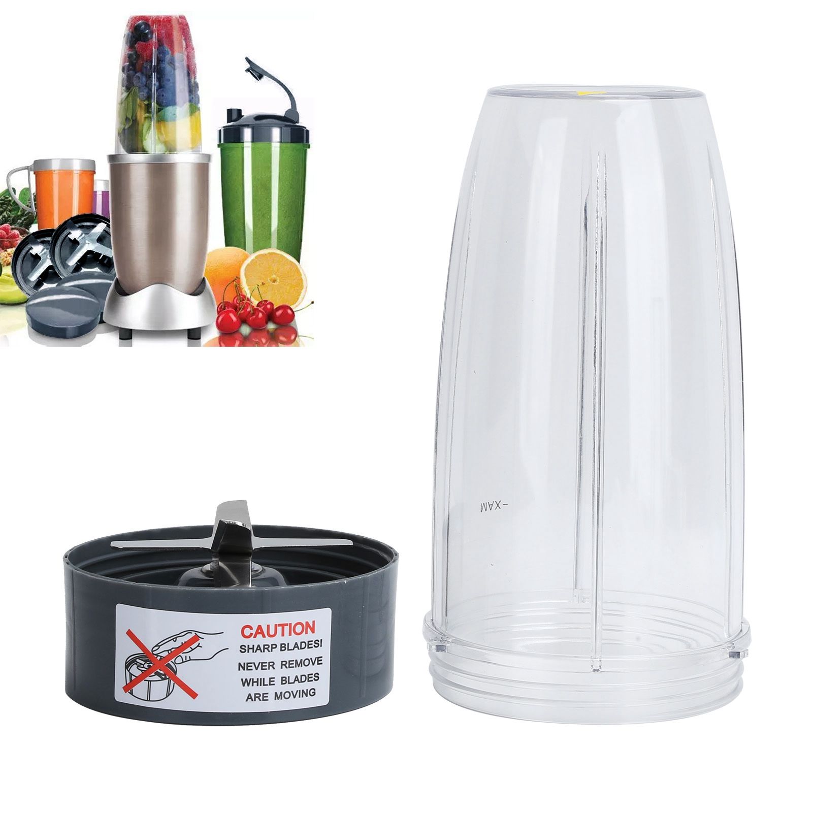 32OZ Juicer Cup with Extractor Cross Blade Fit for 600W 900W Blender view 11