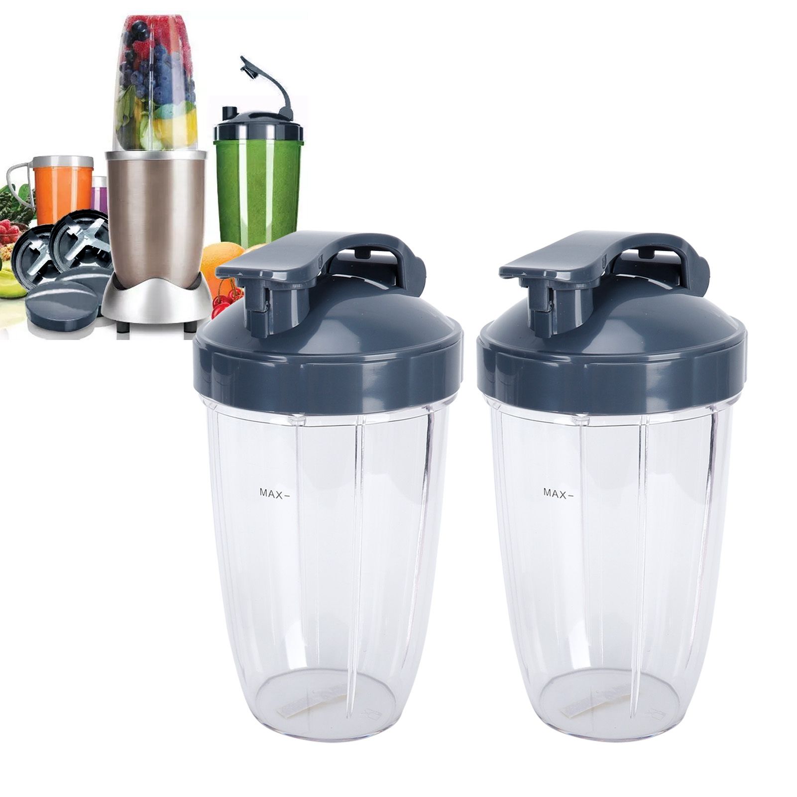24OZ Transparent Blender Cup Container Lid Set Replacement Fit for 600W/900W view 11