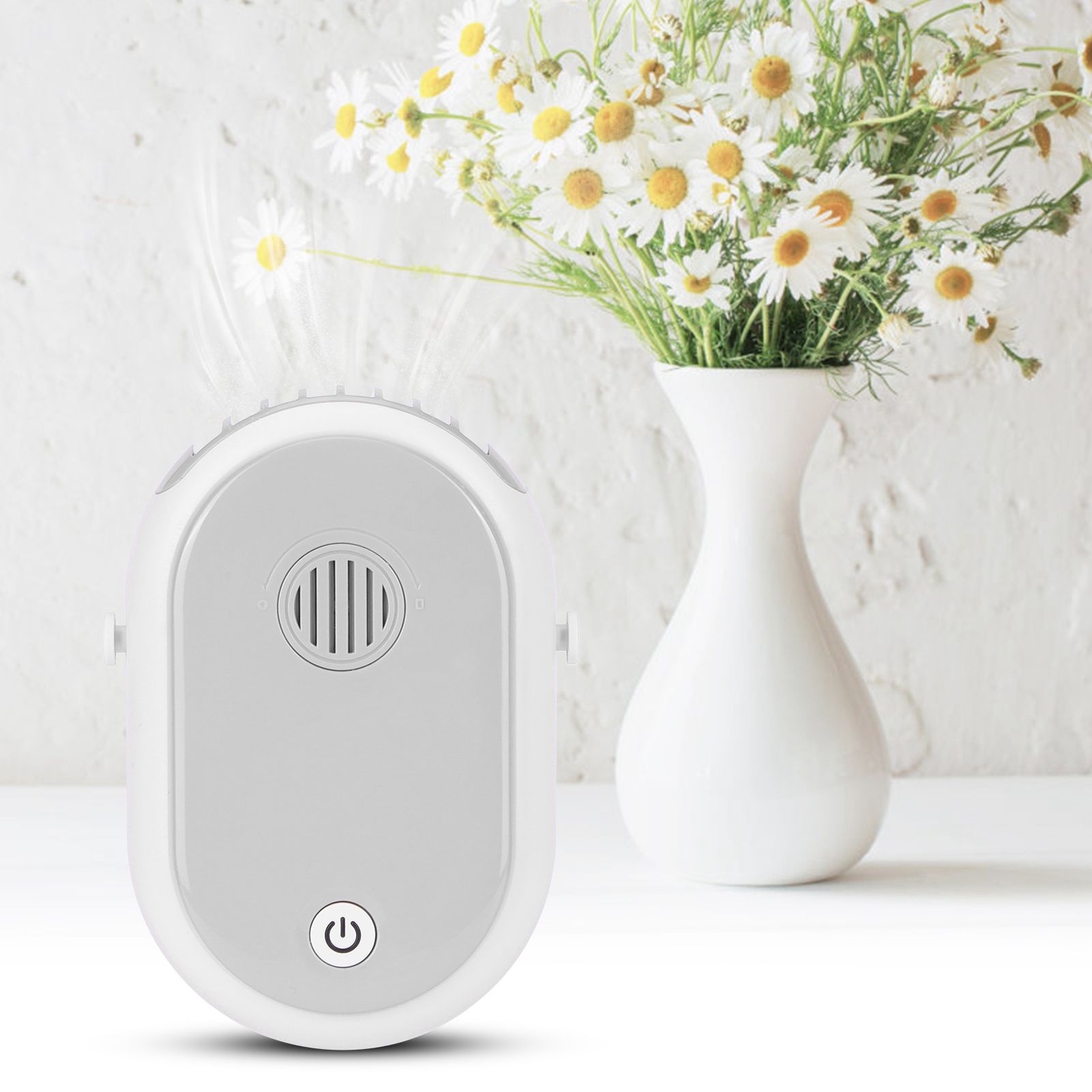 Electric Desktop Fan with 3 Speeds Portable Neck Hanging Aromatherapy Fan USB view 12