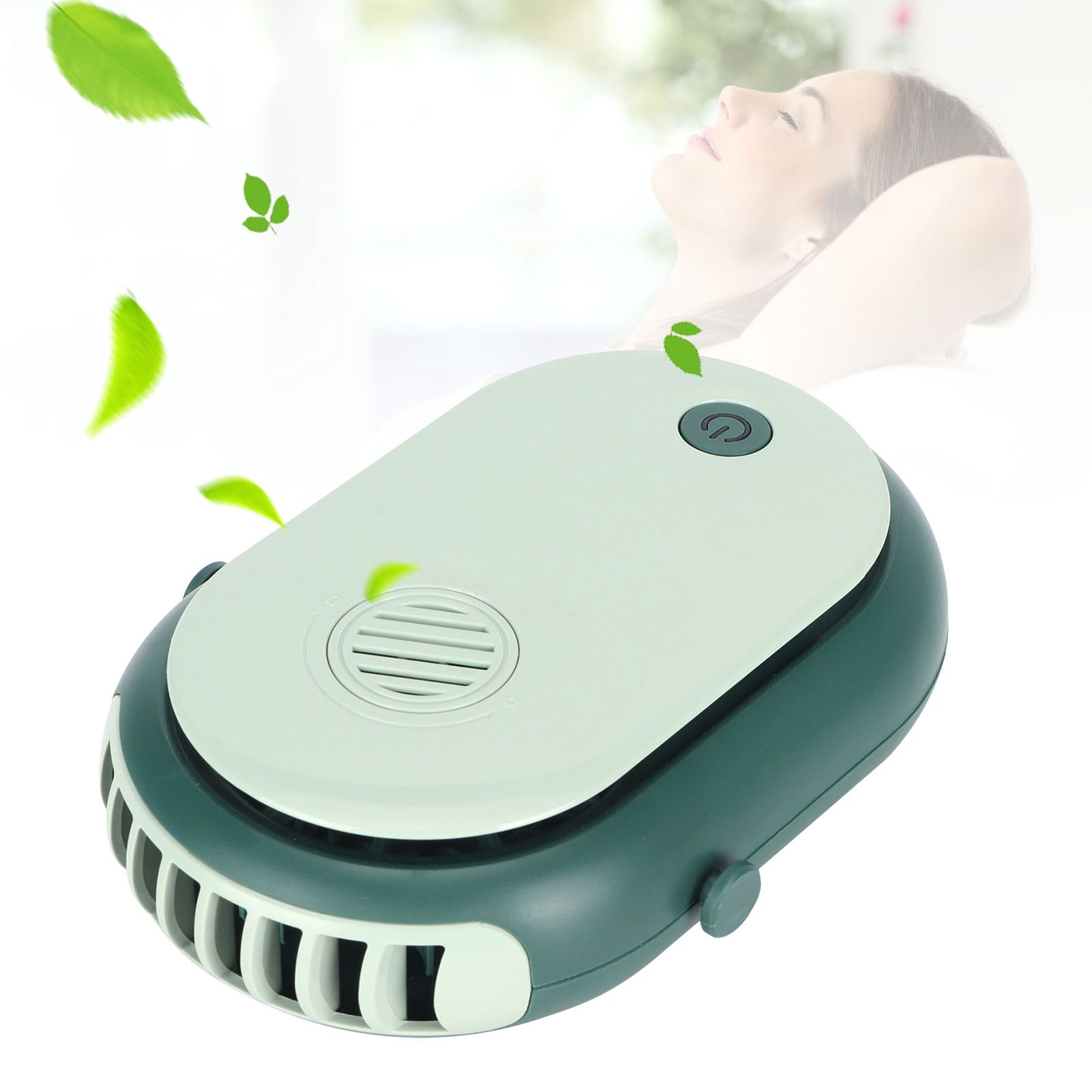 Electric Desktop Fan with 3 Speeds Portable Neck Hanging Aromatherapy Fan USB view 12