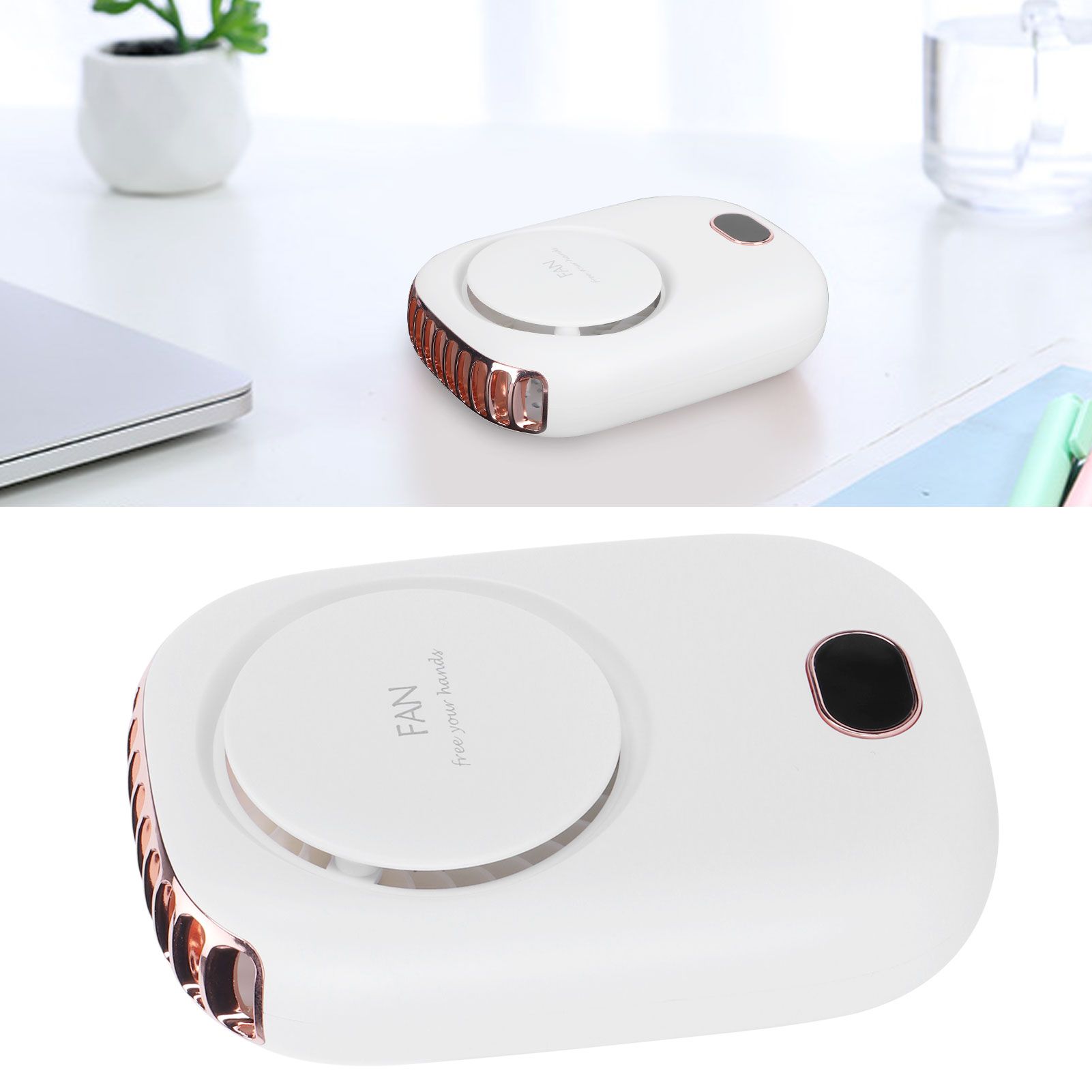 Mini Electric Fan Portable USB Charging Neck Hanging Bladeless Fan for Outdoor view 12
