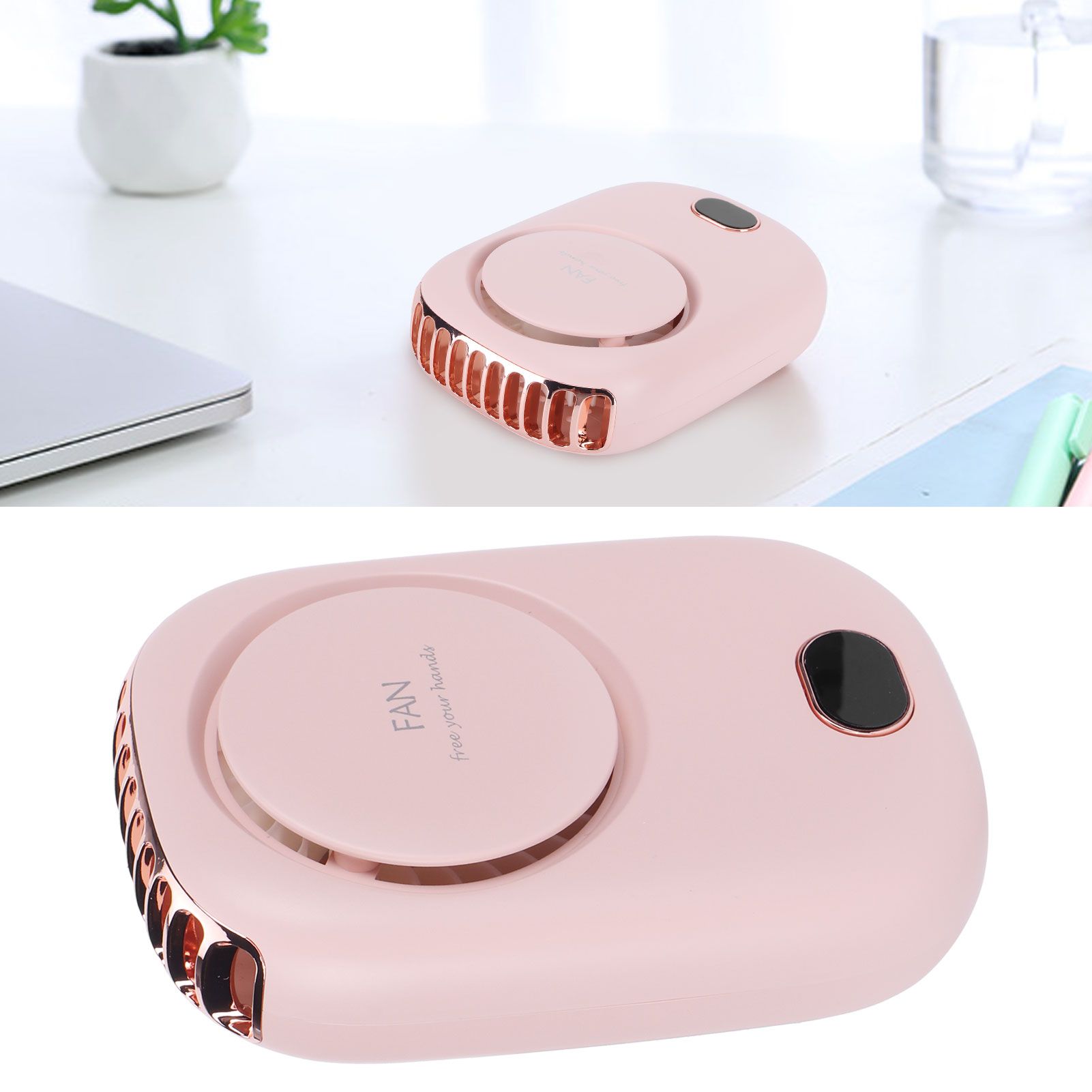 Mini Electric Fan Portable USB Charging Neck Hanging Bladeless Fan for Outdoor view 12