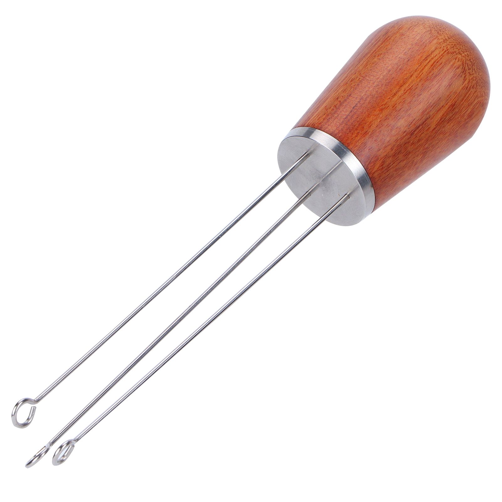 Stainless Steel Needle Type Coffee Powder Distributor Wood Handle Coffee view 2
