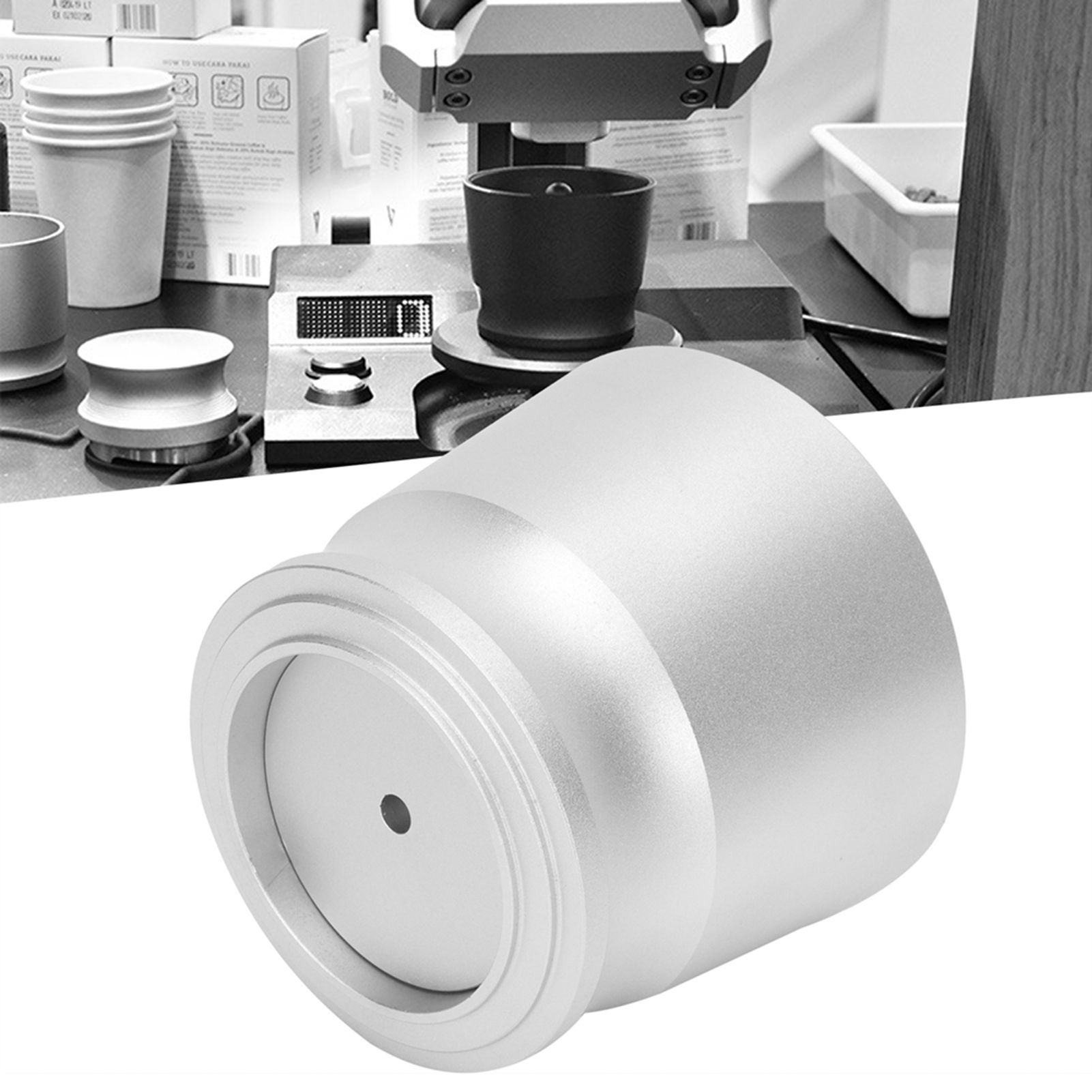 51mm Aluminium Alloy Coffee Dosing Ring Cup Powder Receiver Container Coffee view 12