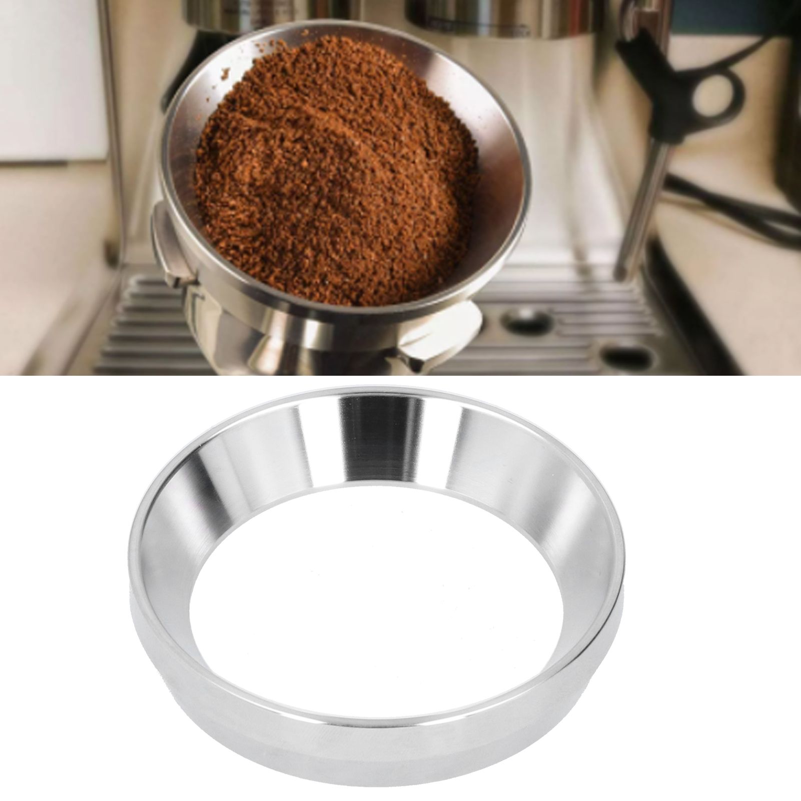 51mm Coffee Powder Dosing Ring Stainless Steel Dosing Funnel Coffee Machine view 11