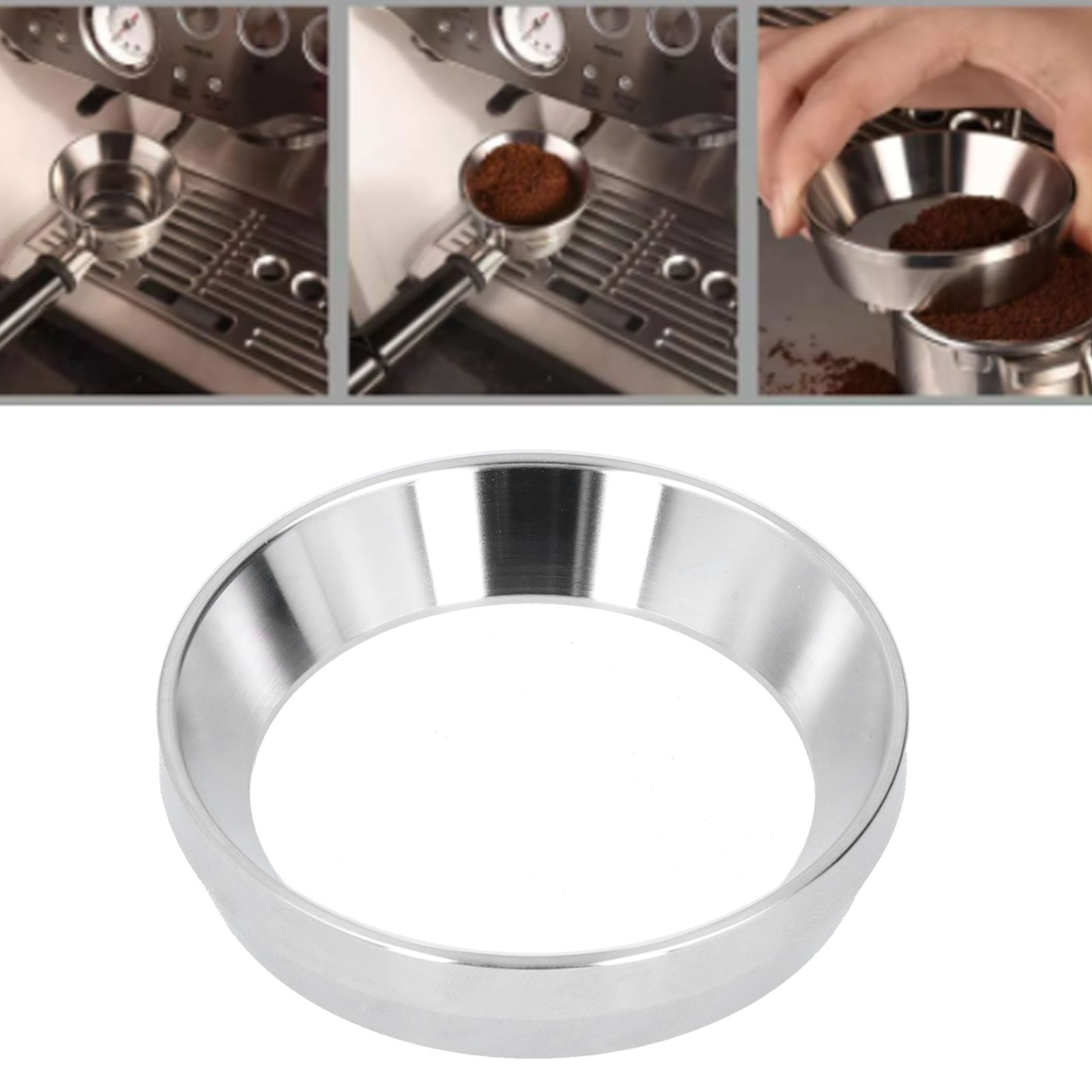 51mm Coffee Powder Dosing Ring Stainless Steel Dosing Funnel Coffee Machine view 12