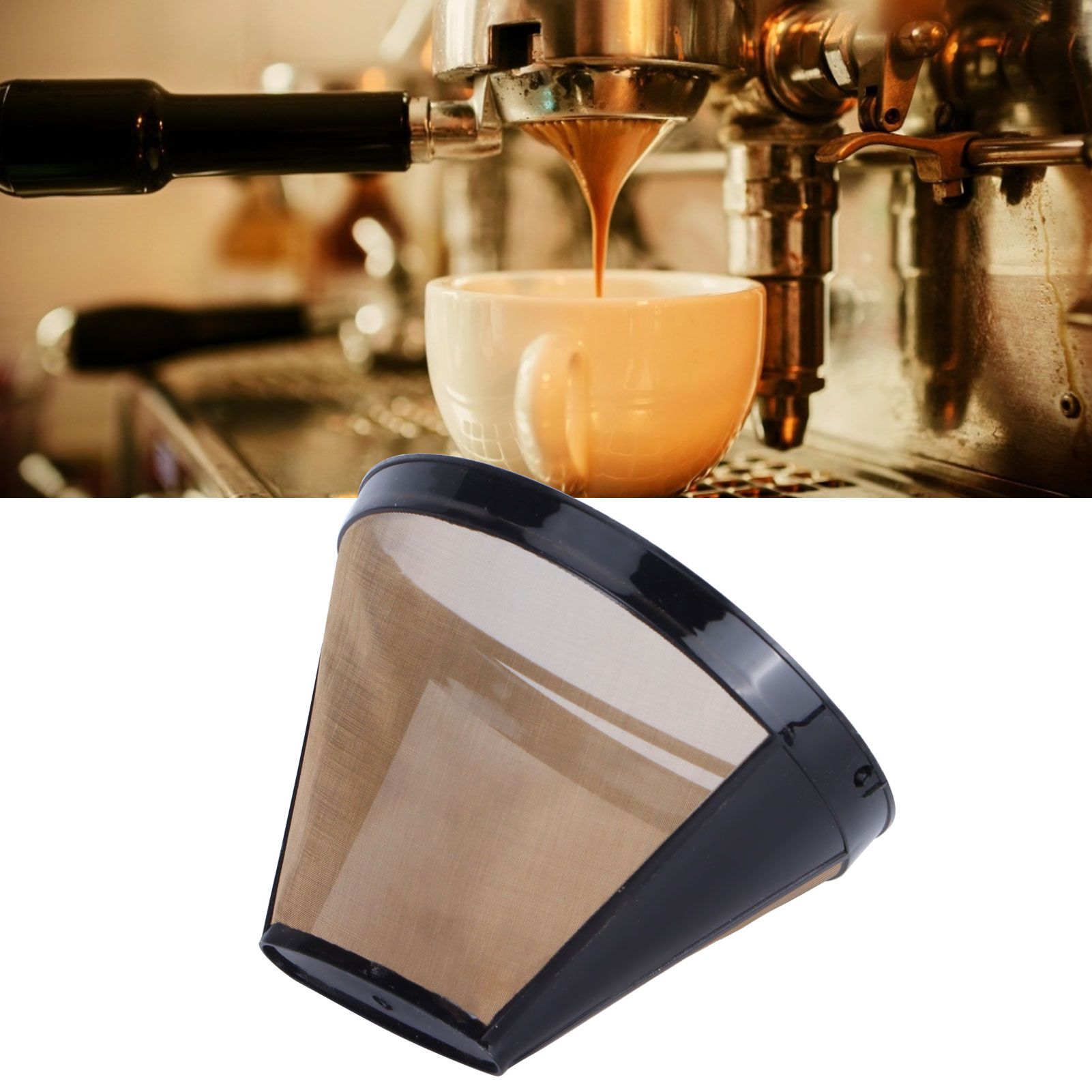 Stainless Steel Coffee Filter Coffee Machine Reusable Cone Coffee Filter view 11