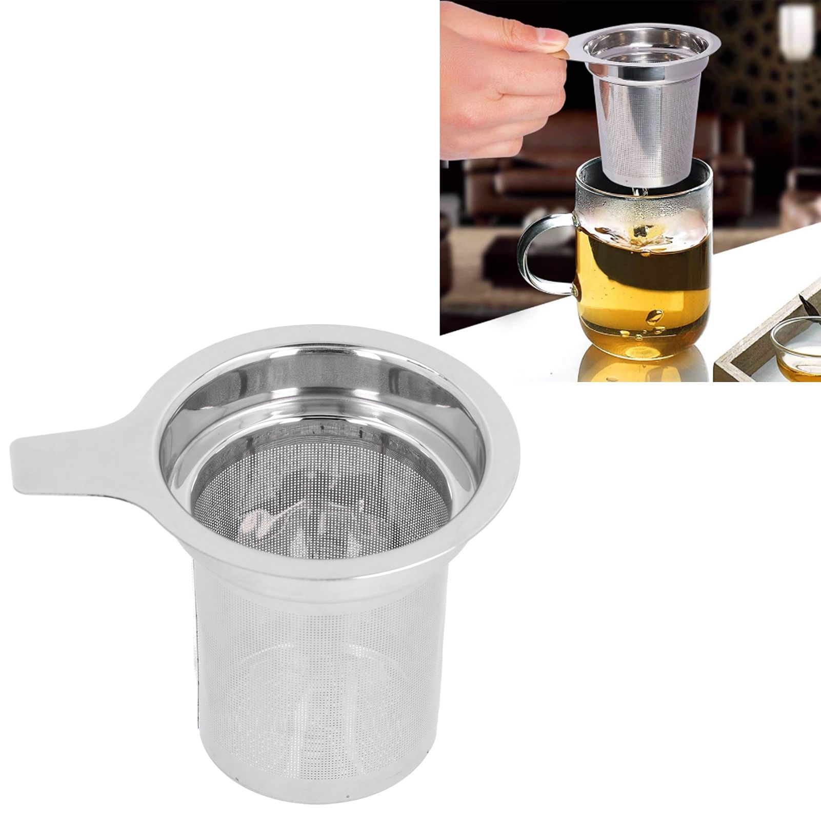 Stainless Steel Tea Filter Infuser Basket Loose Leaf Fine Mesh Tea Strainer view 11