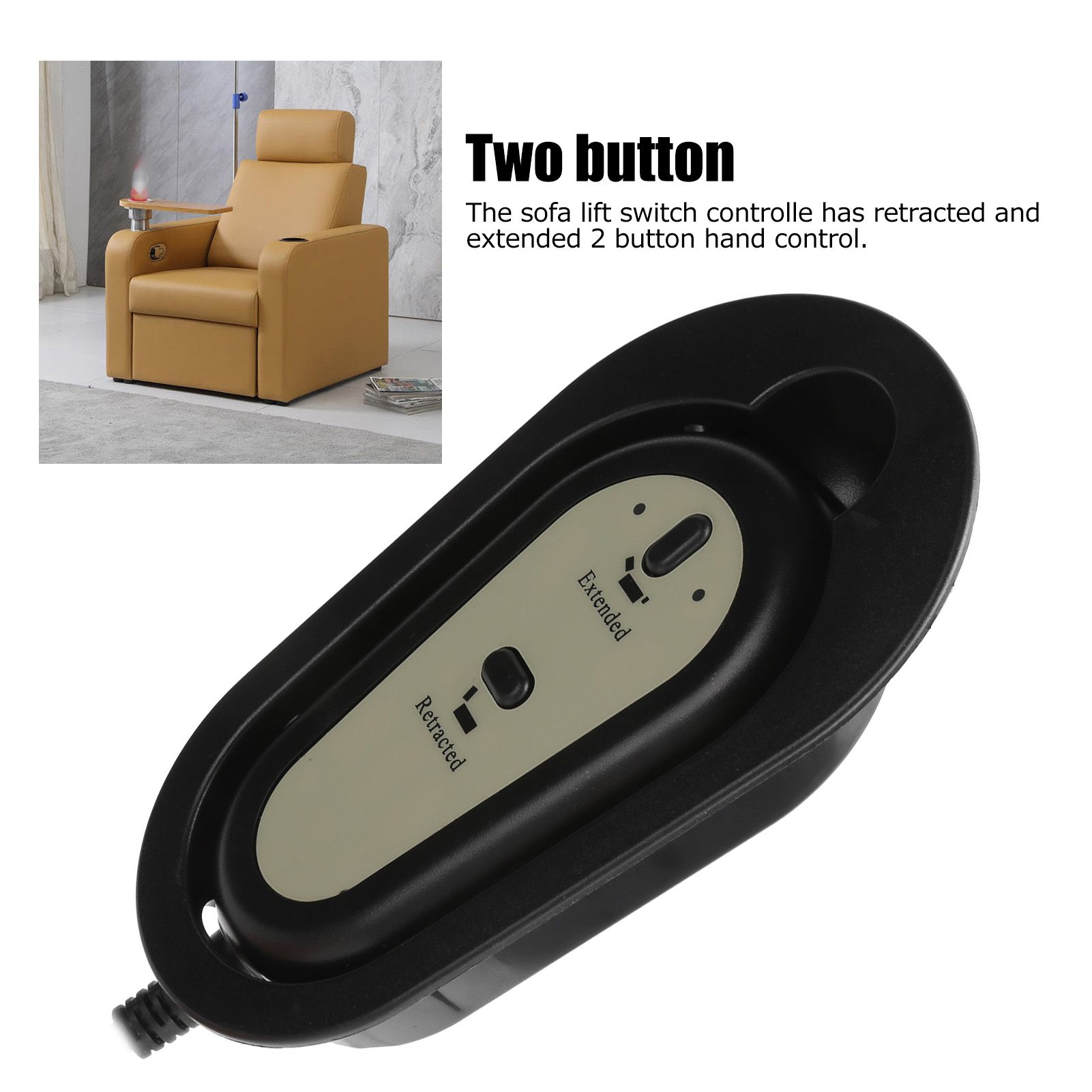 Electric Recliner Controller Sofa Lift 2 Button Hand Switch Controller 5 Pin view 14