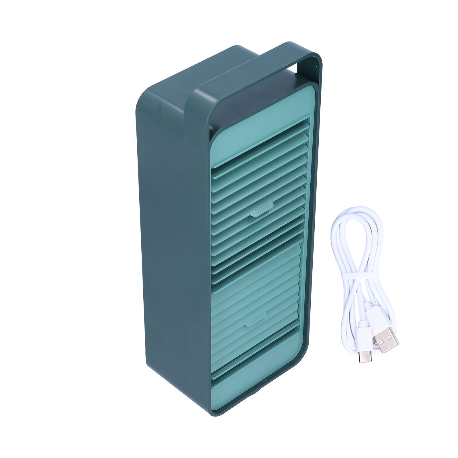 Double Fan Blade Rotating Fan USB Charging Desktop Electric Fan for Office