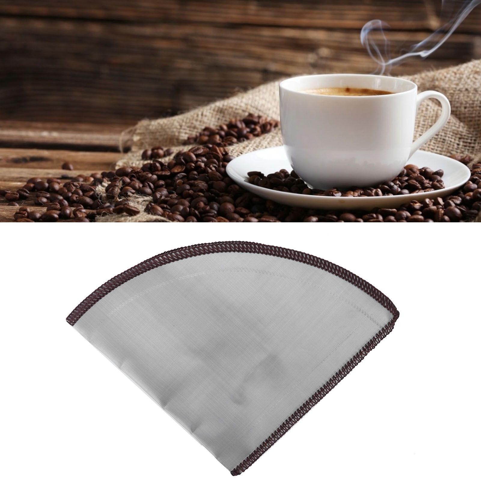 Stainless Steel Coffee Filter Reusable Foldable Coffee Cone Filter Strainer view 11