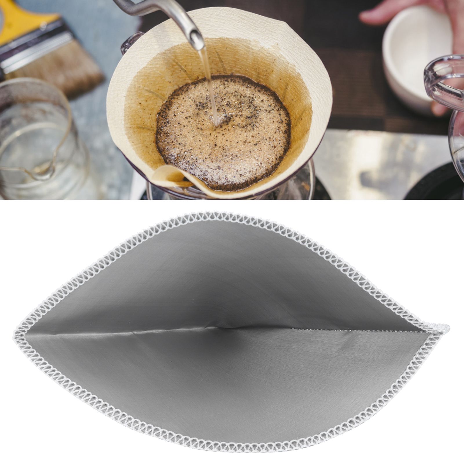 Reusable Pour Over Coffee Filter Stainless Steel Mesh Cone Coffee Filter 1‑2 Cup view 11