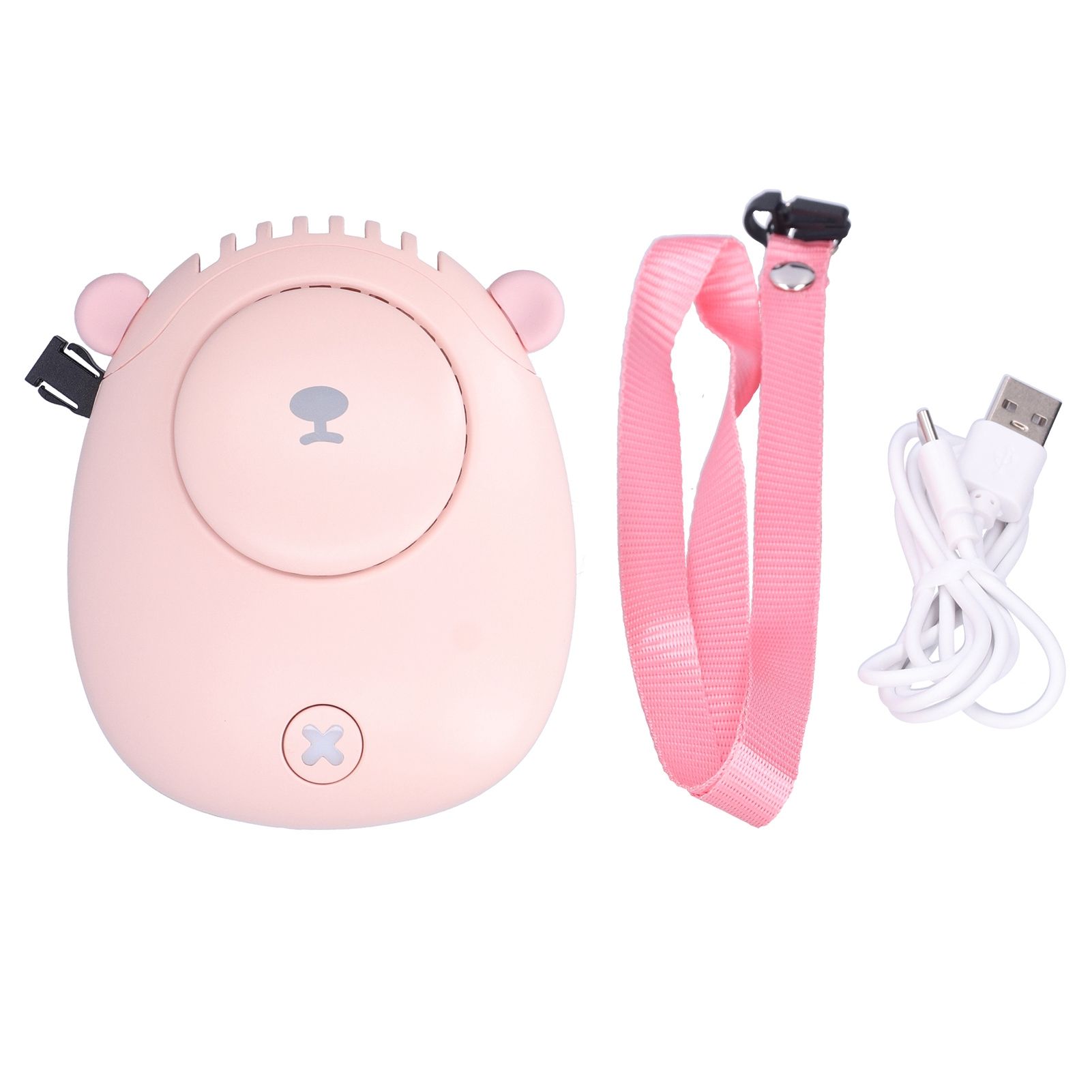 Electric Fan Hanging Neck Portable Mini Fan with 3‑Gear Wind Speed USB